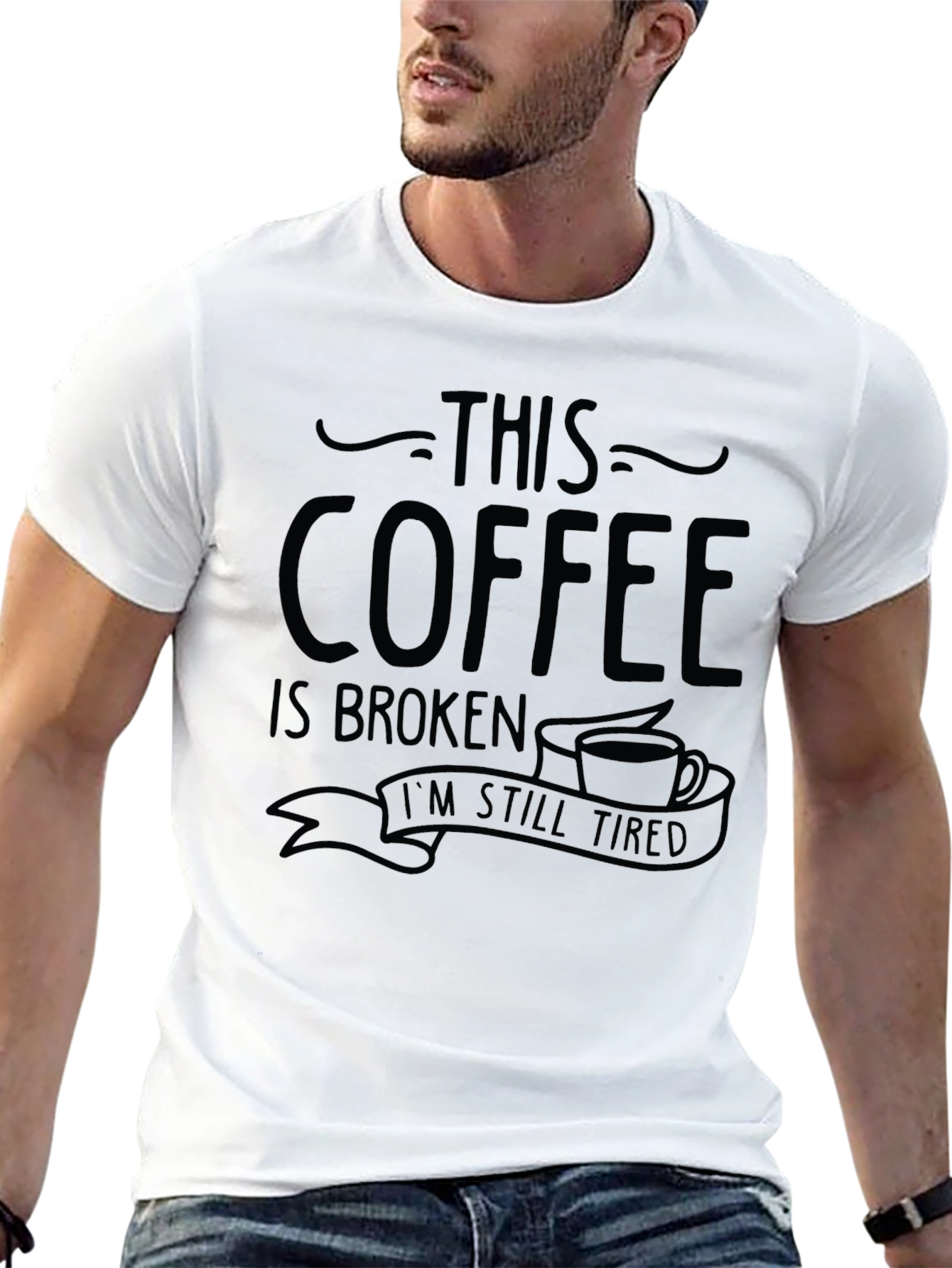 Coffee Broken Humor Tee