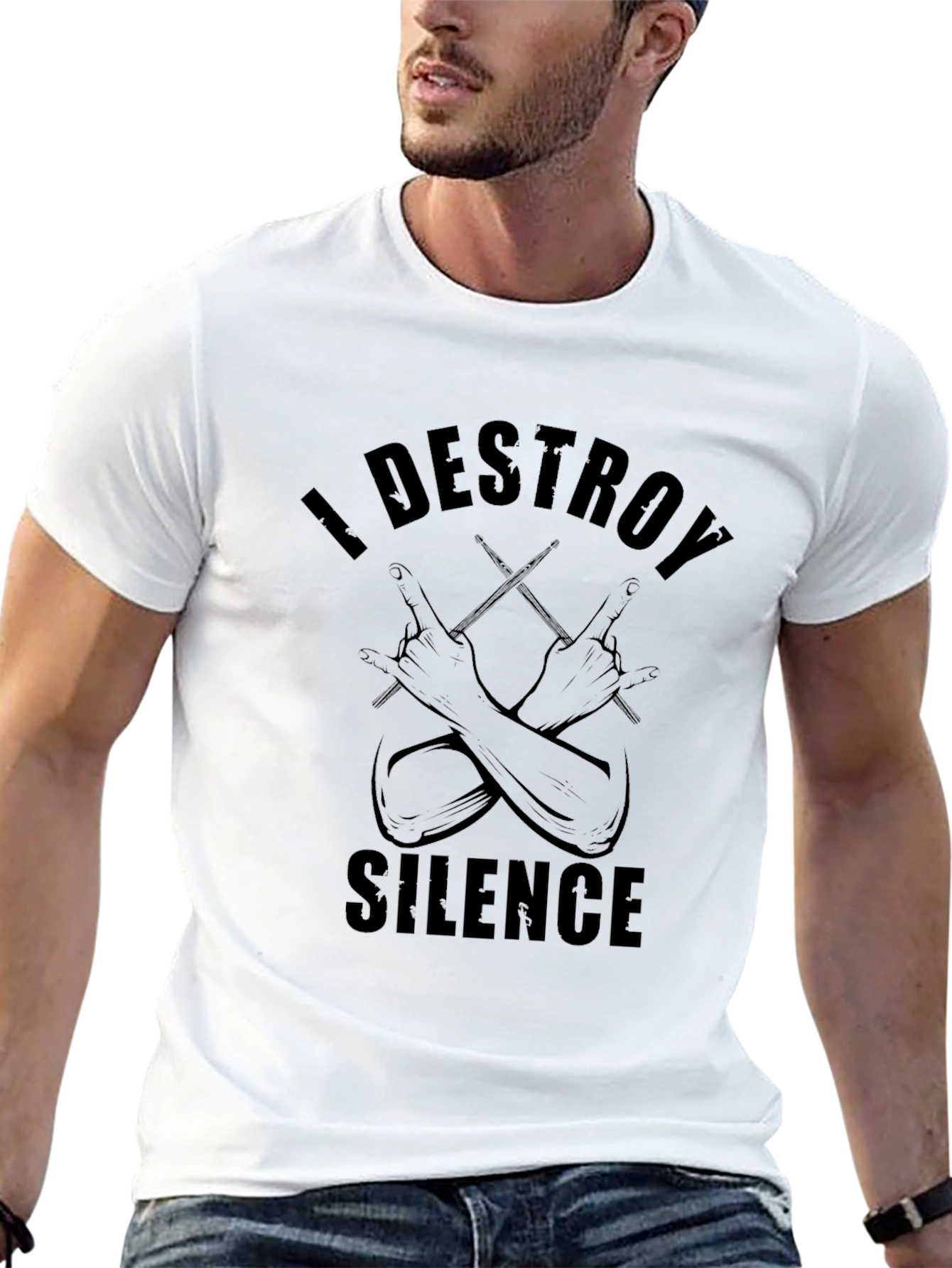 I Destroy Silence Drummer T-Shirt