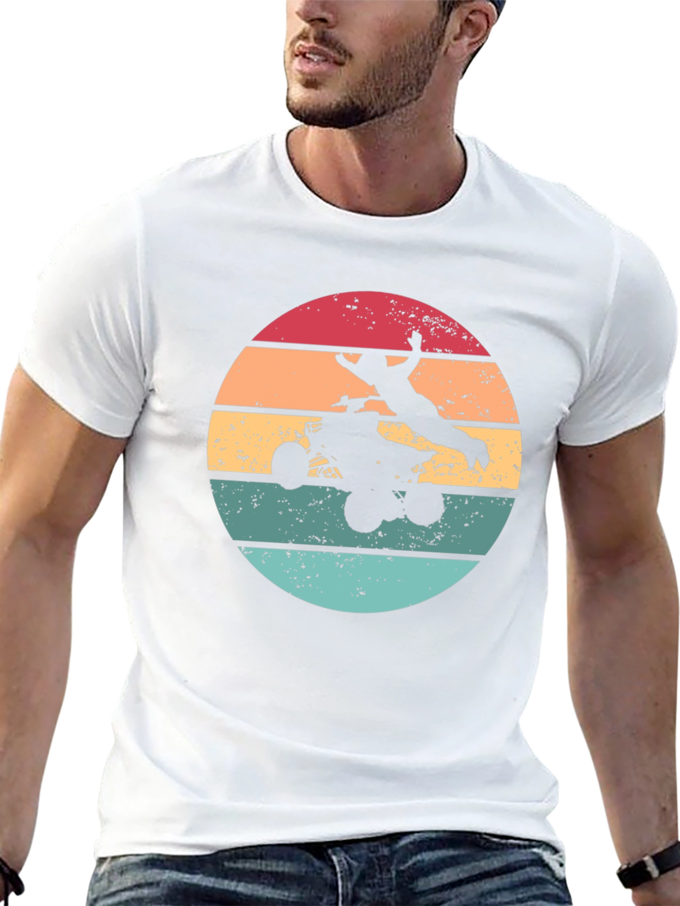 ATV Rider Sunset Graphic Tee