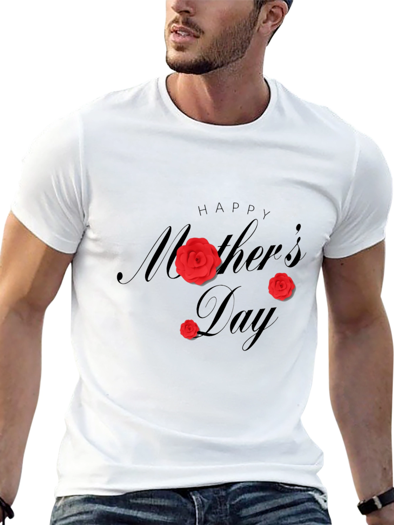 Happy Mothers Day Black T-Shirt