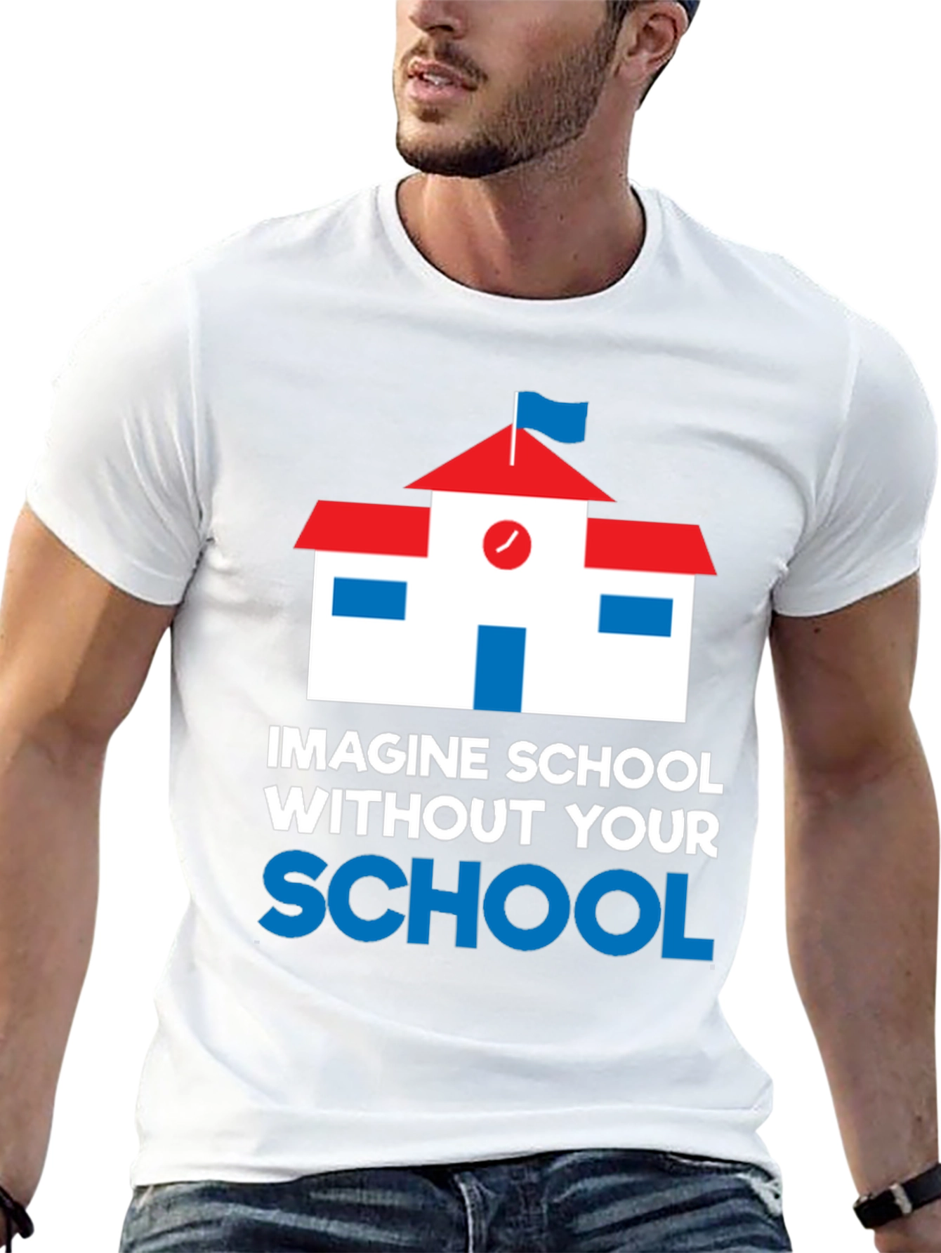 Imagine School T-Shirt Black Cotton