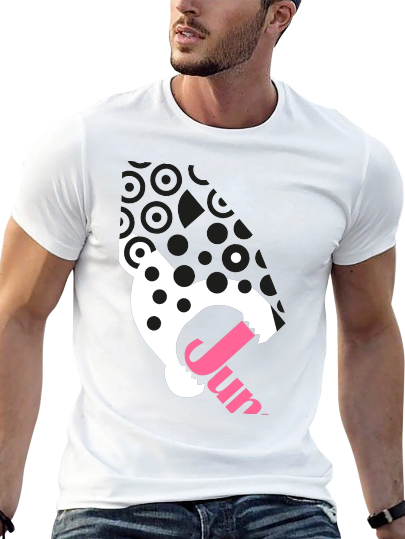 Black T-Shirt with Animal Graphic