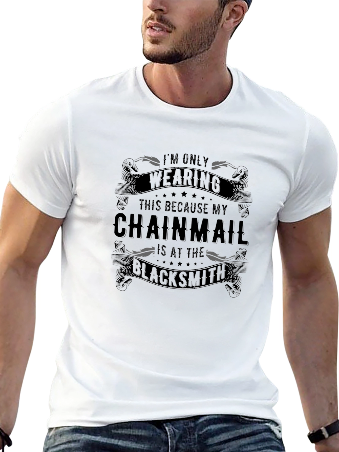 Chainmail Blacksmith T-Shirt - Humorous Graphic Tee