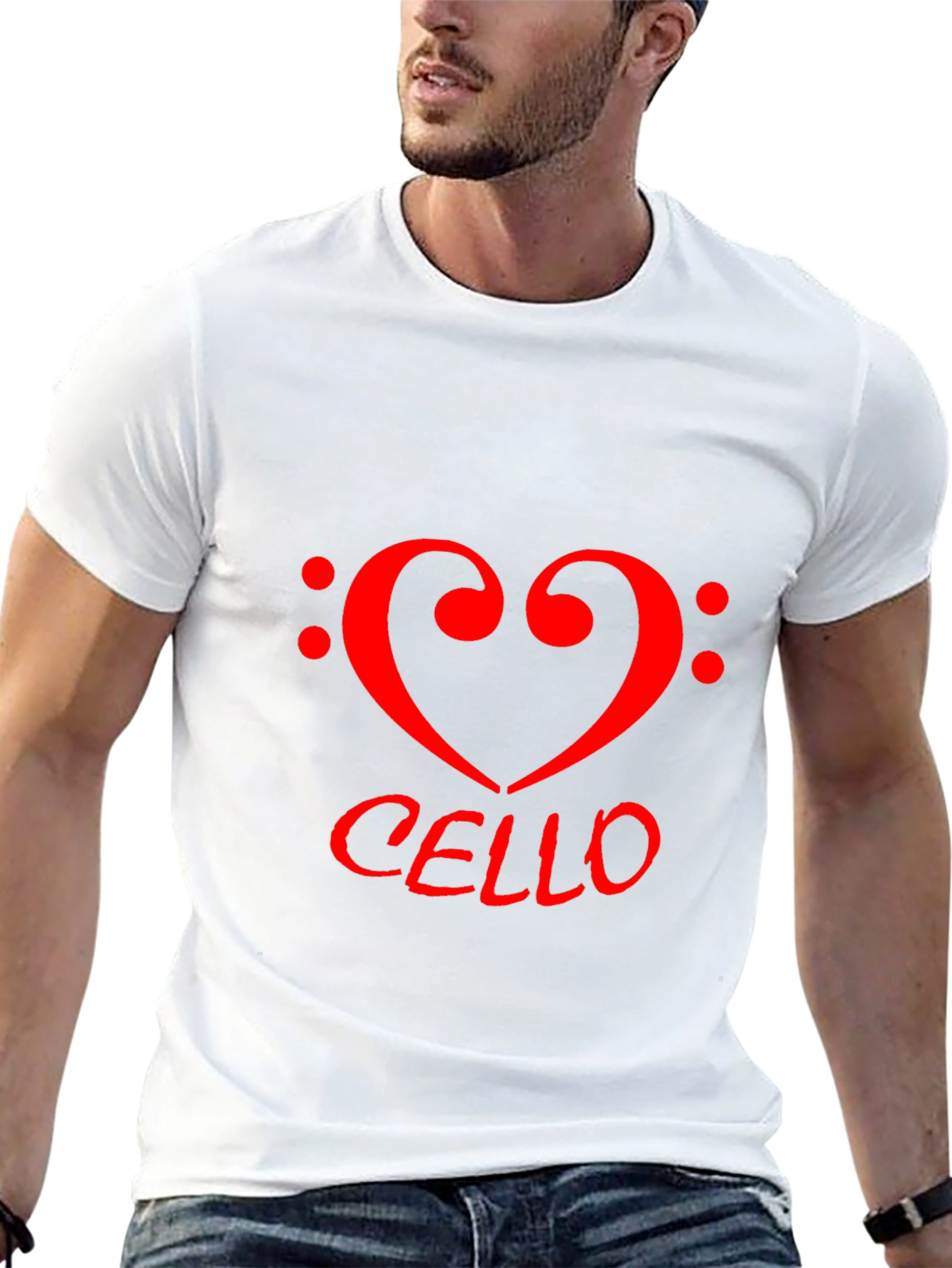 Cello Heart T-Shirt - Music Lovers Tee