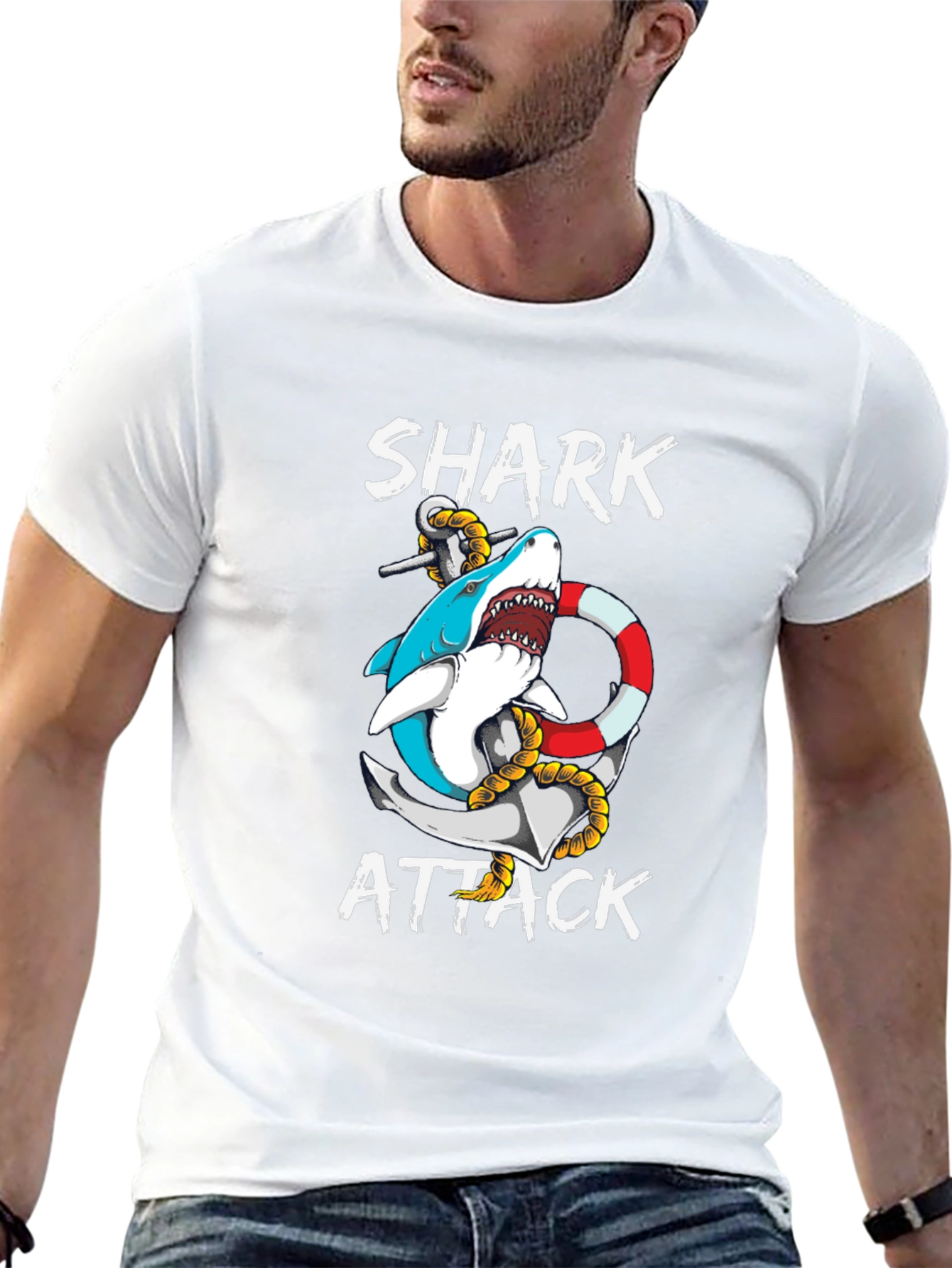 Shark Attack Graphic T-Shirt