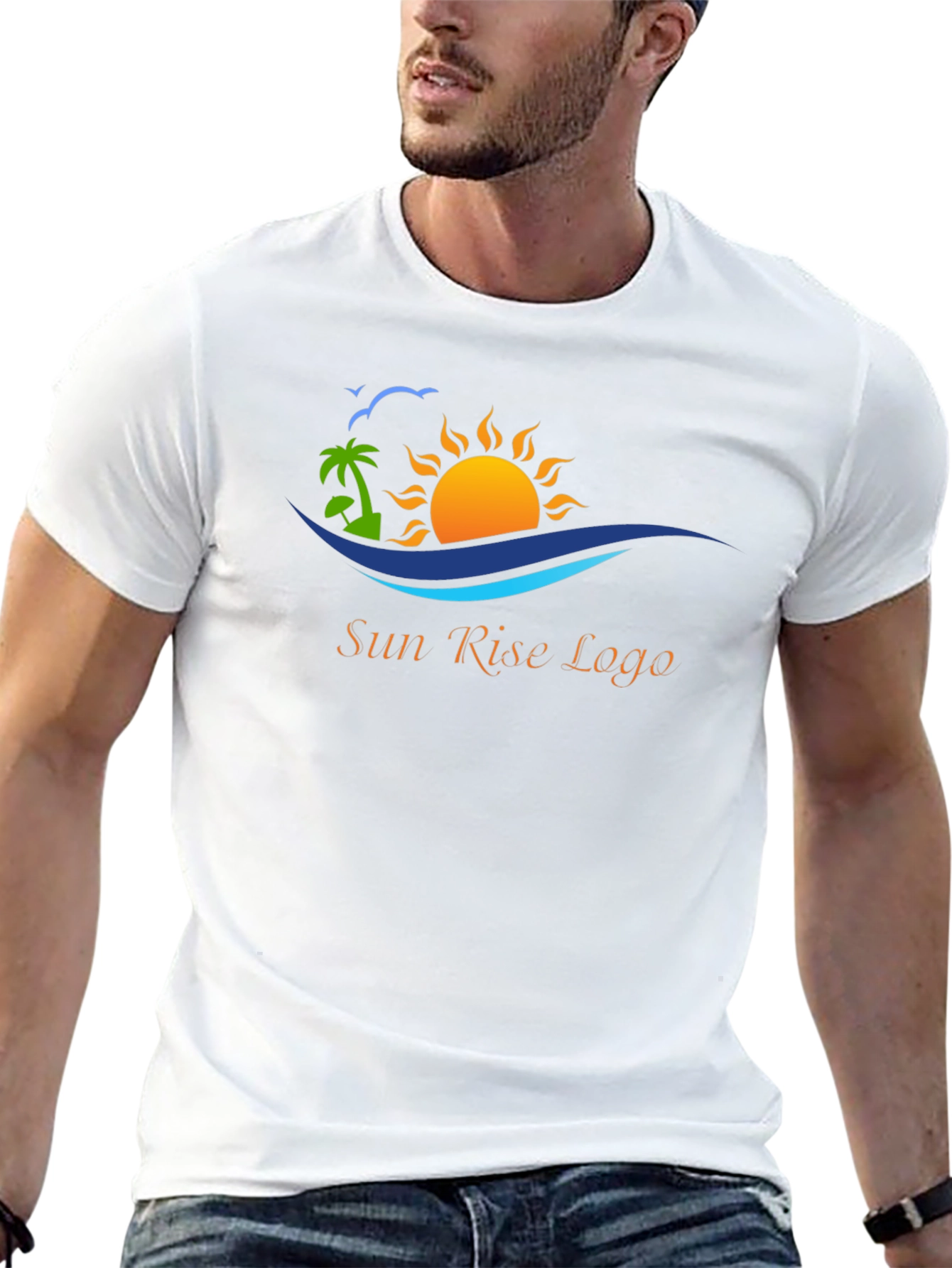 Black T-Shirt with Sun Rise Logo