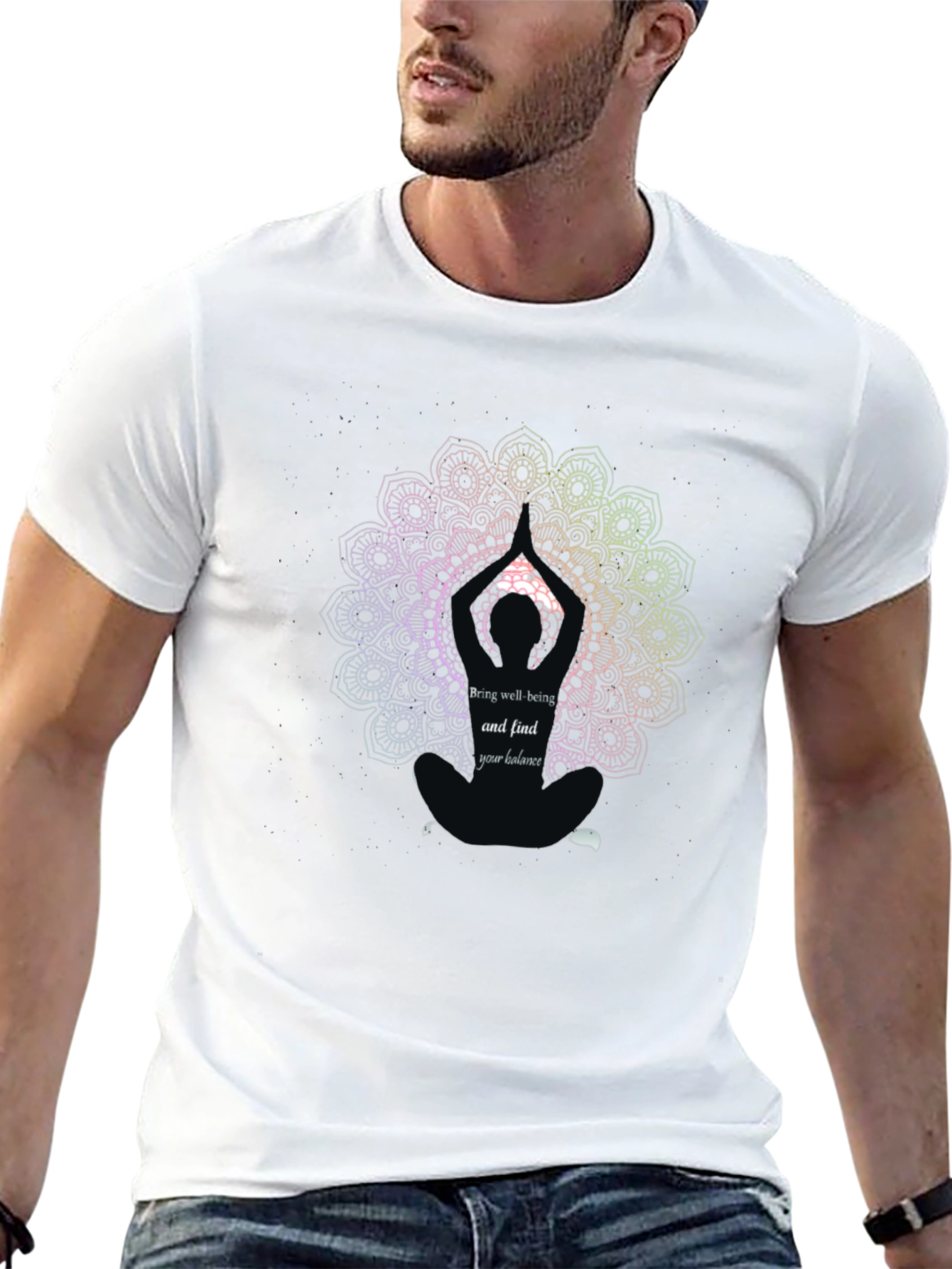 Yoga Mandala Graphic Tee - Find Your Balance