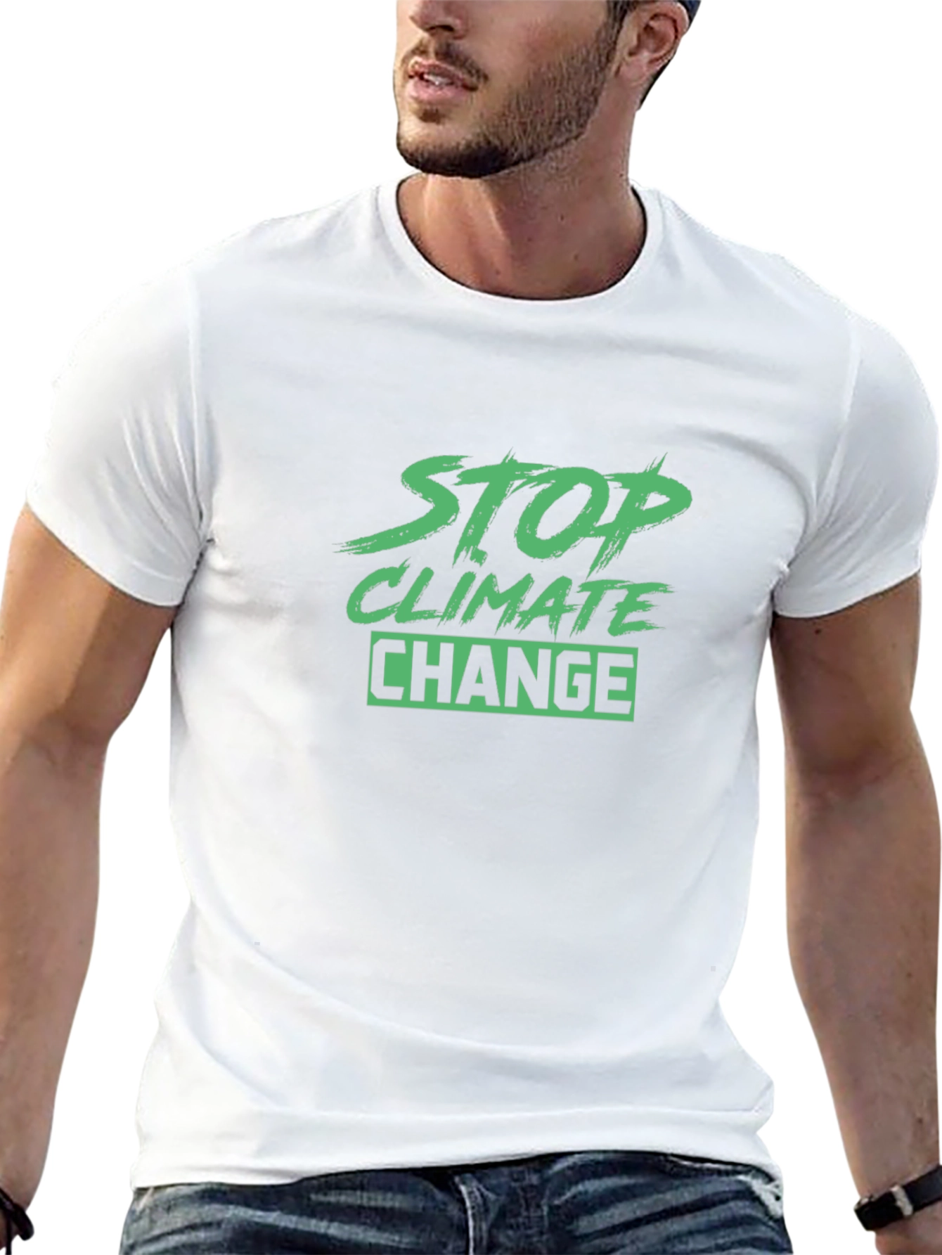 Stop Climate Change Black T-Shirt