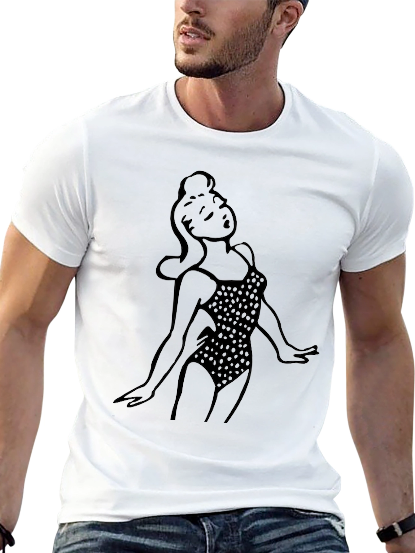 Retro Swimsuit Woman Graphic T-Shirt