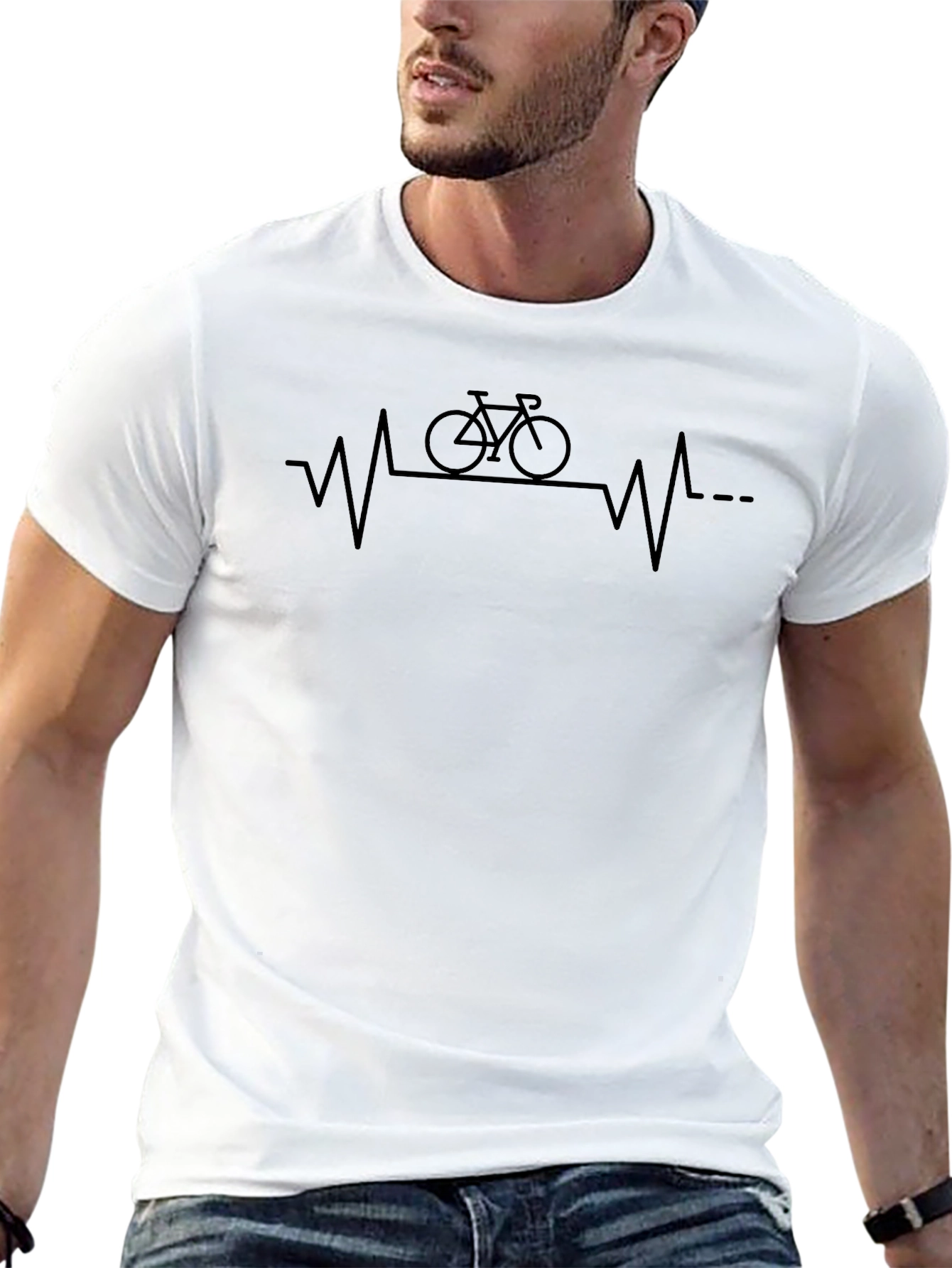 Cyclist Heartbeat Graphic Tee - Ride On!