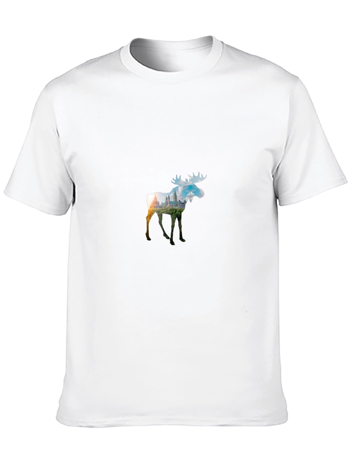 Moose Silhouette Black T-Shirt