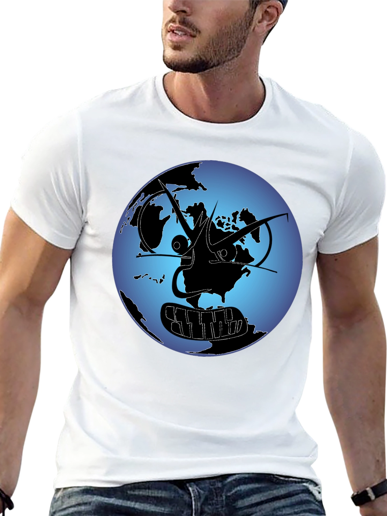 Abstract Earth Graphic T-Shirt