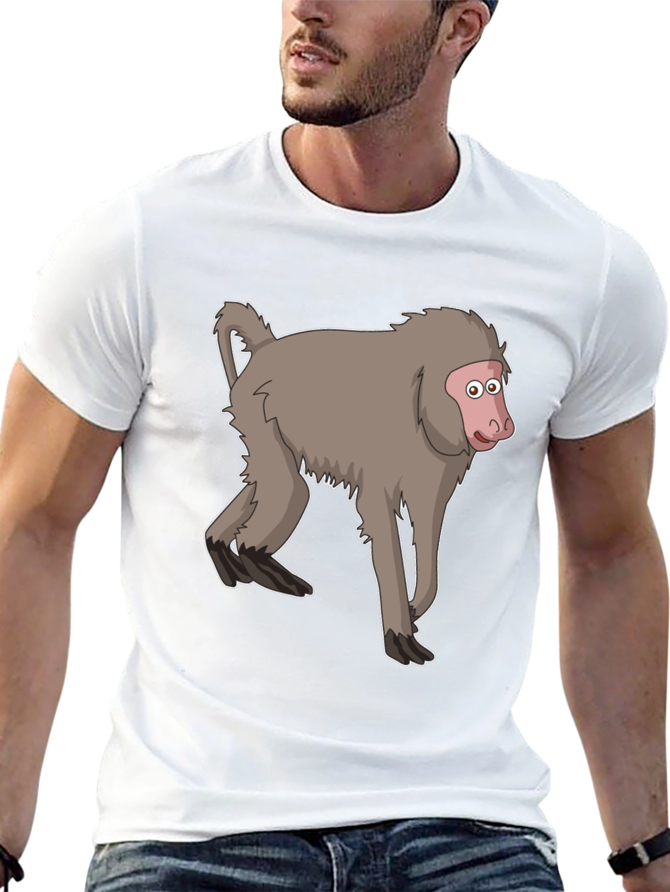 Monkey Cartoon T-Shirt - Unisex Black Tee