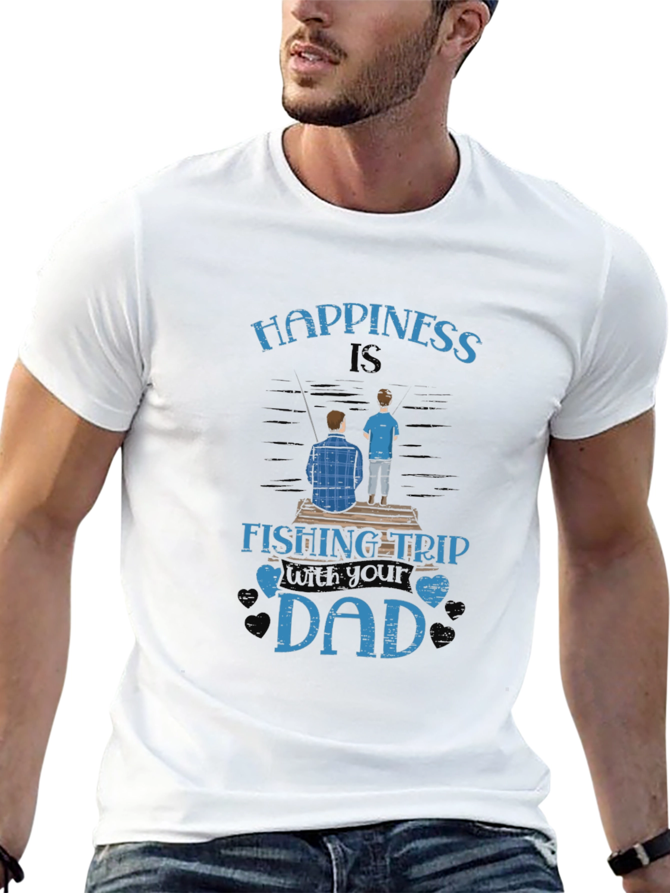 Happiness is Fishing Trip with Your Dad Graphic Tee