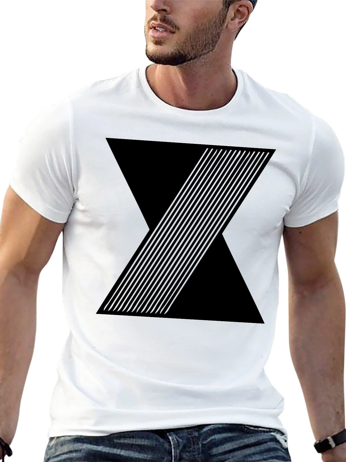 Geometric Black T-Shirt