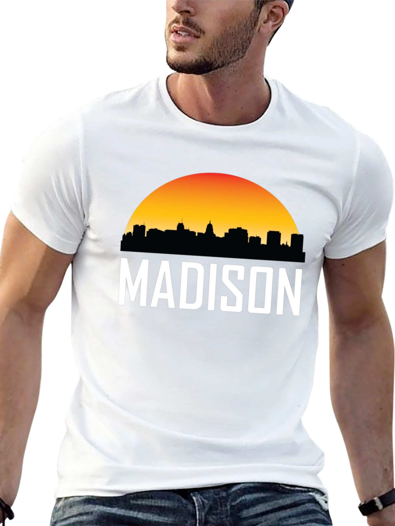 Madison Skyline T-Shirt - Sunset Graphic Tee