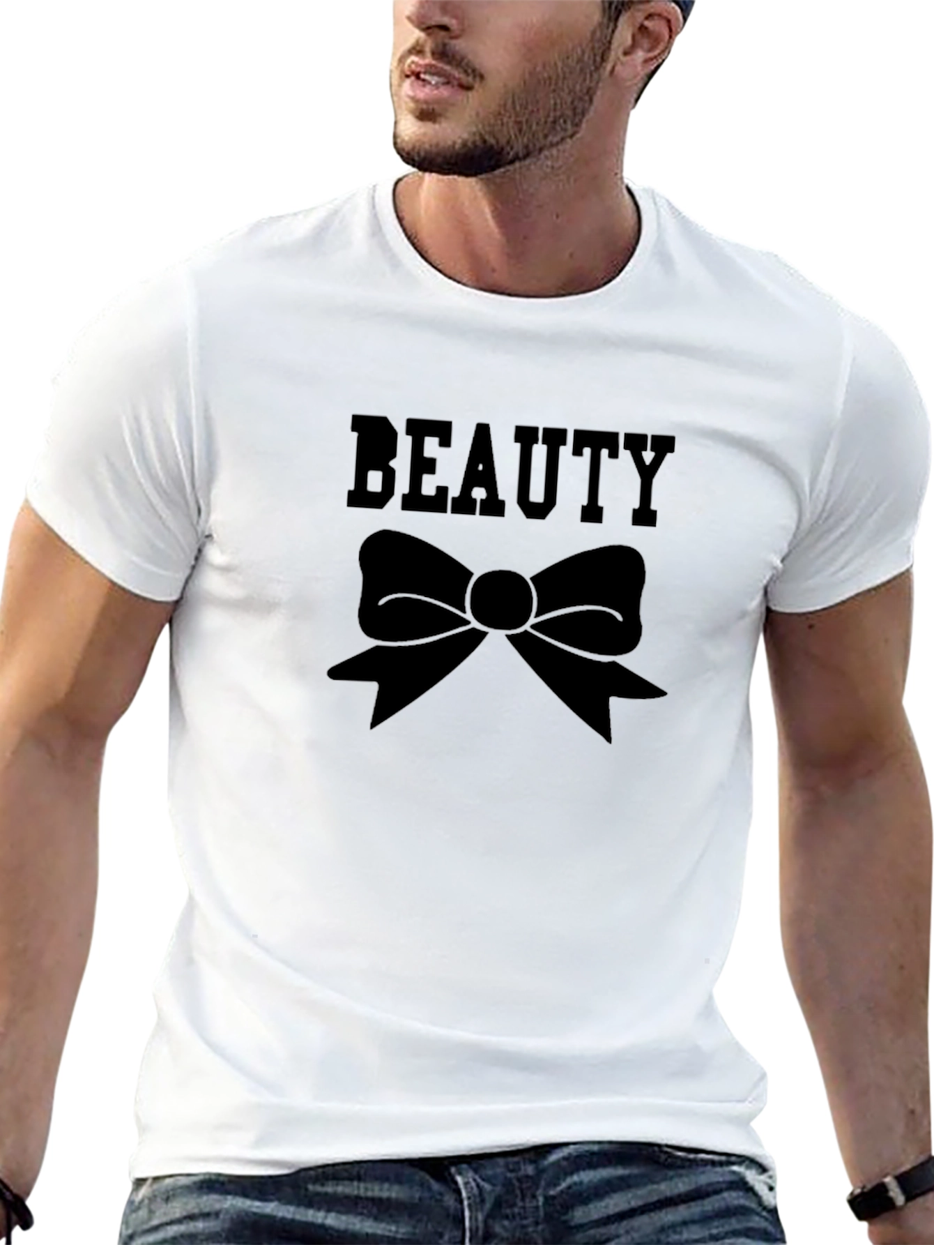 Beauty Bow Graphic Black T-Shirt