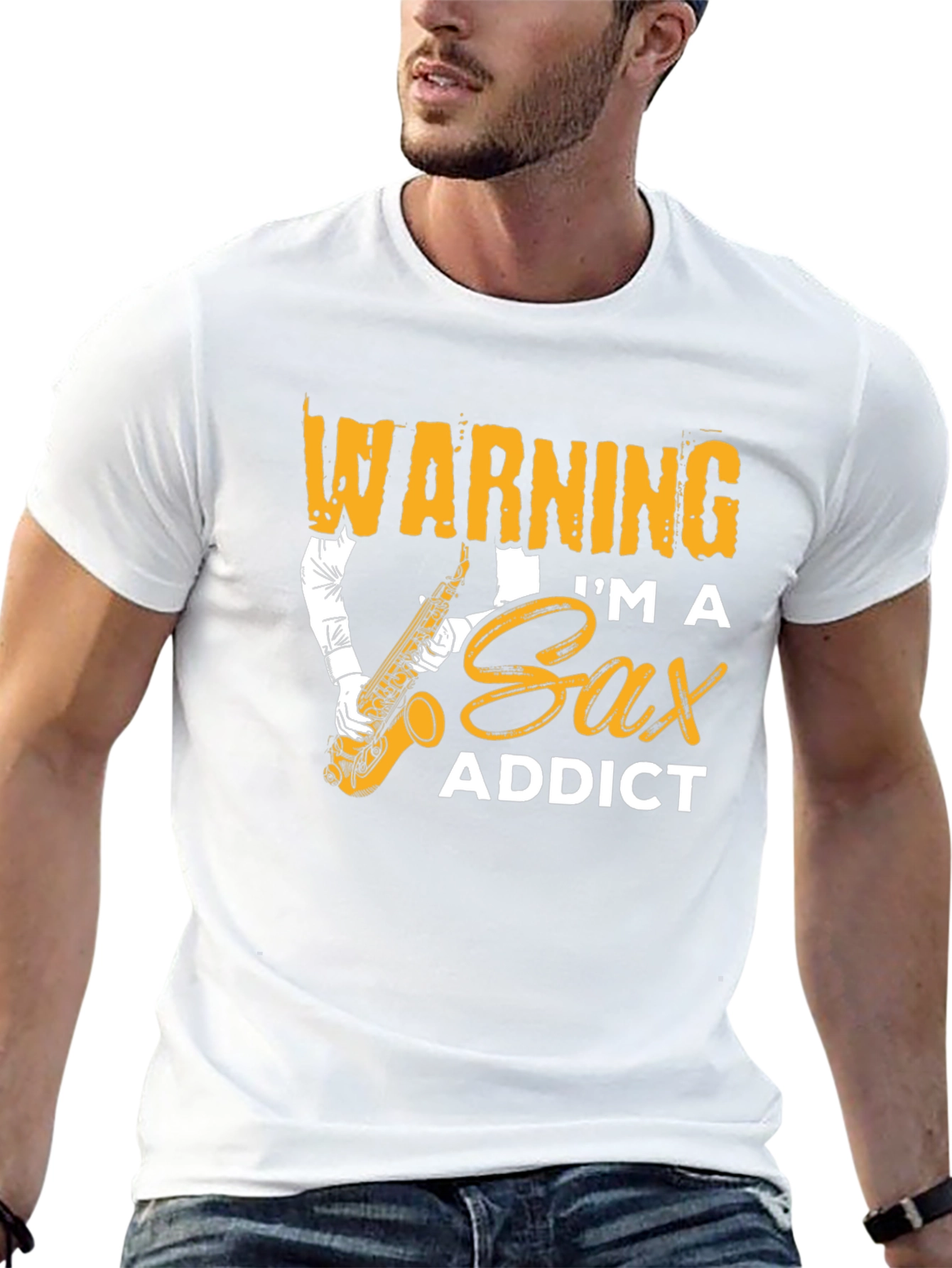 Sax Addict Graphic T-Shirt - Musician Tee