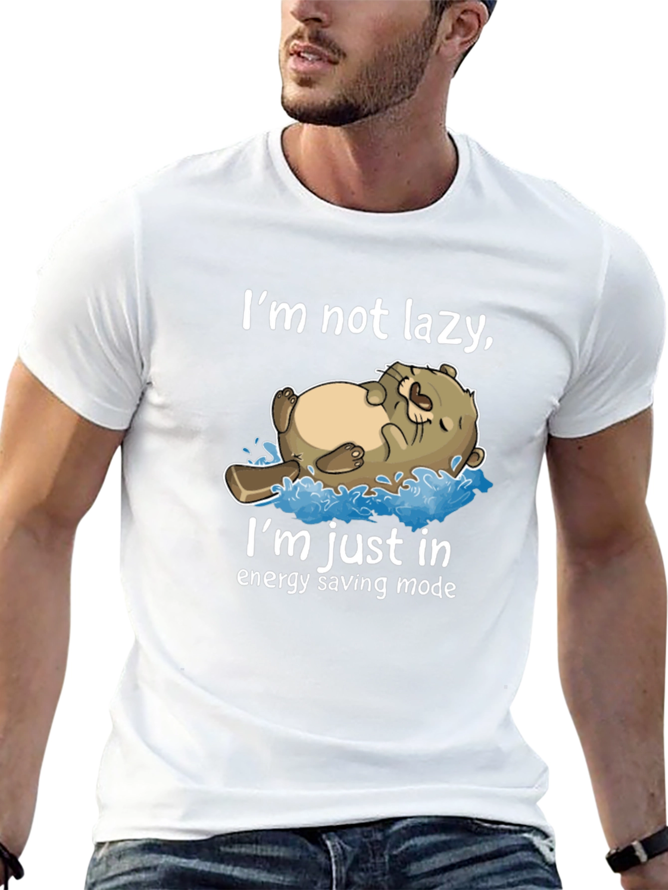 Lazy Otter Energy Saving Mode T-Shirt