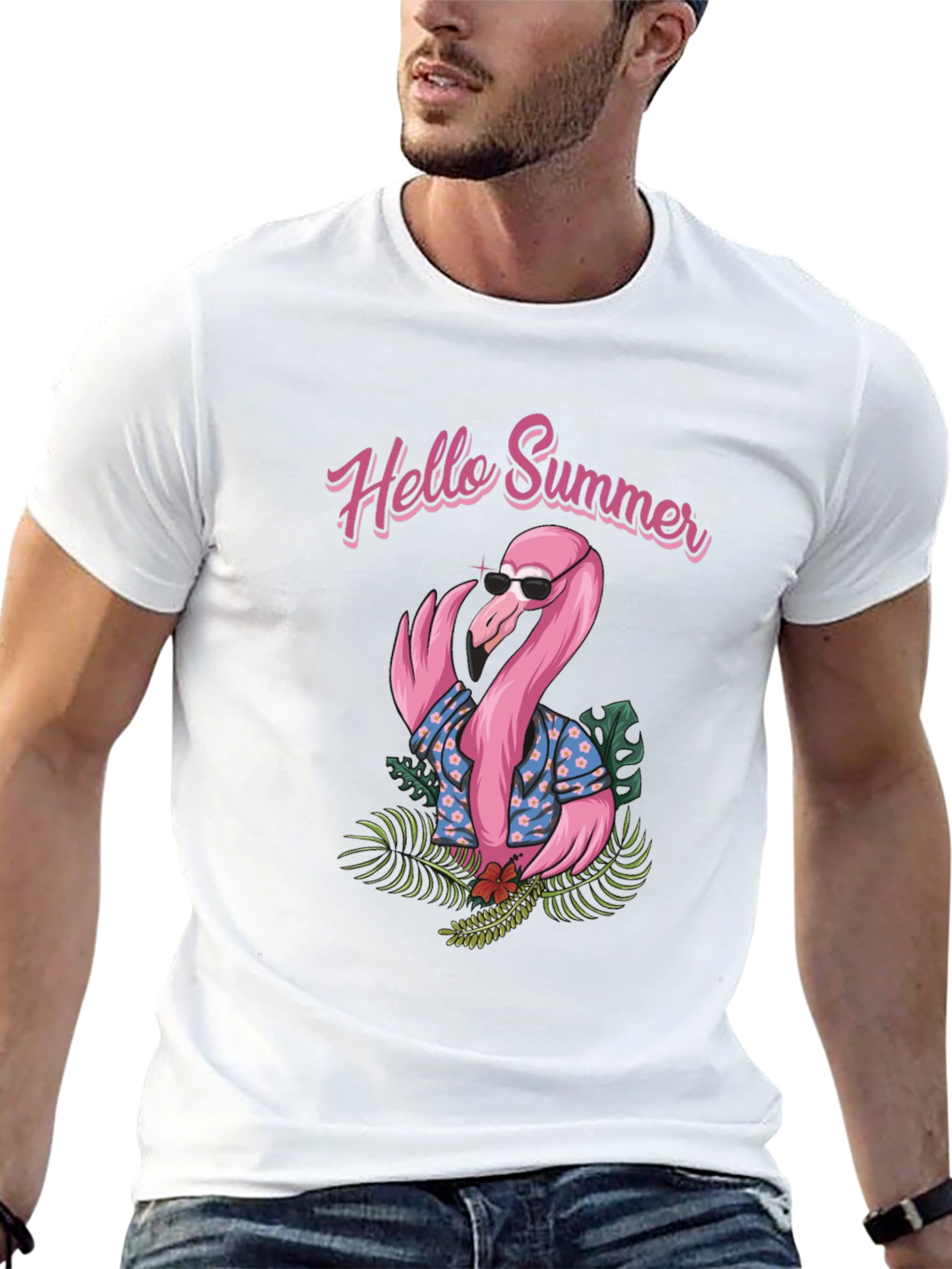 Cool Flamingo Summer Graphic Tee