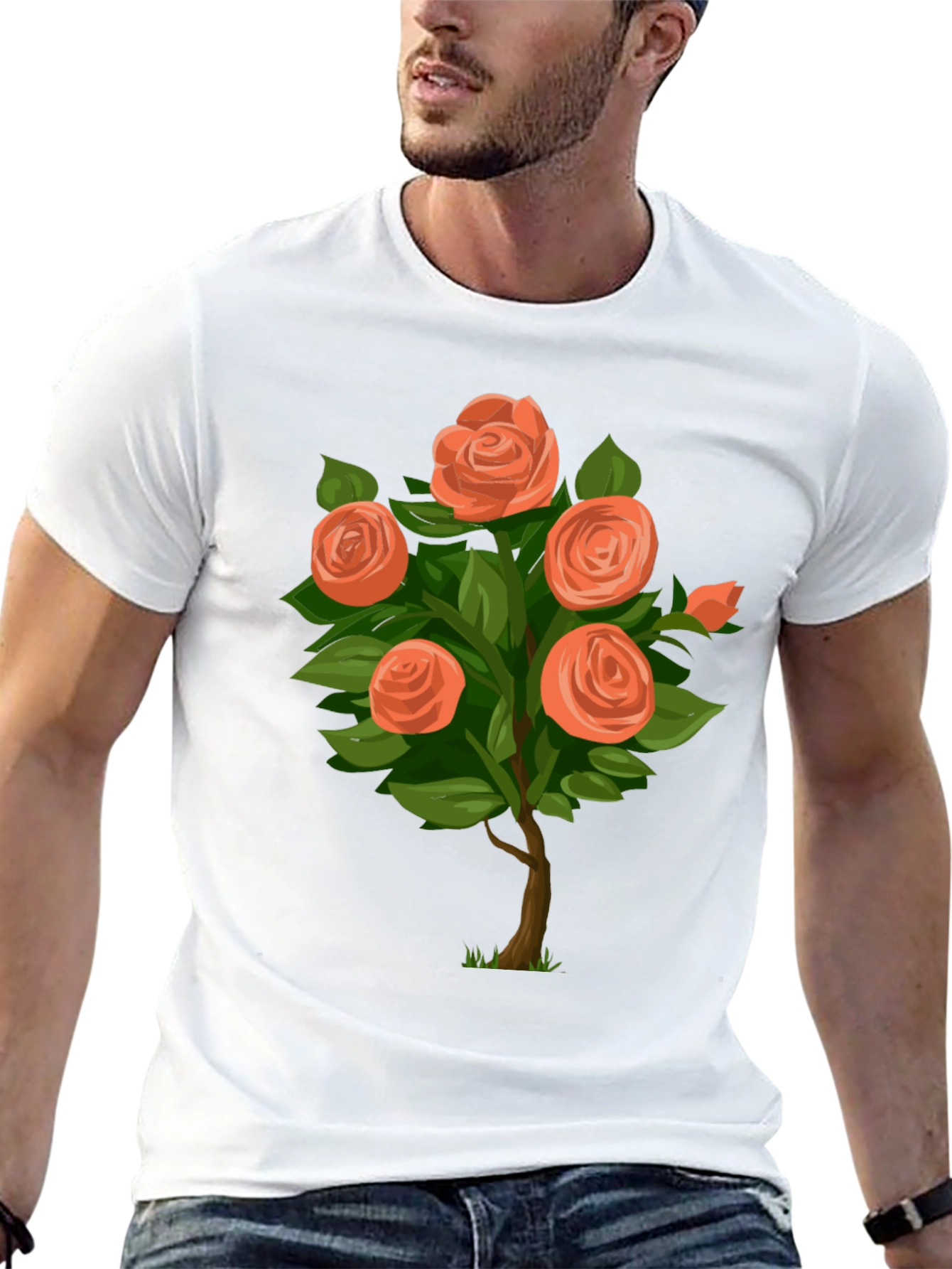 Floral Rose Bush Graphic Tee