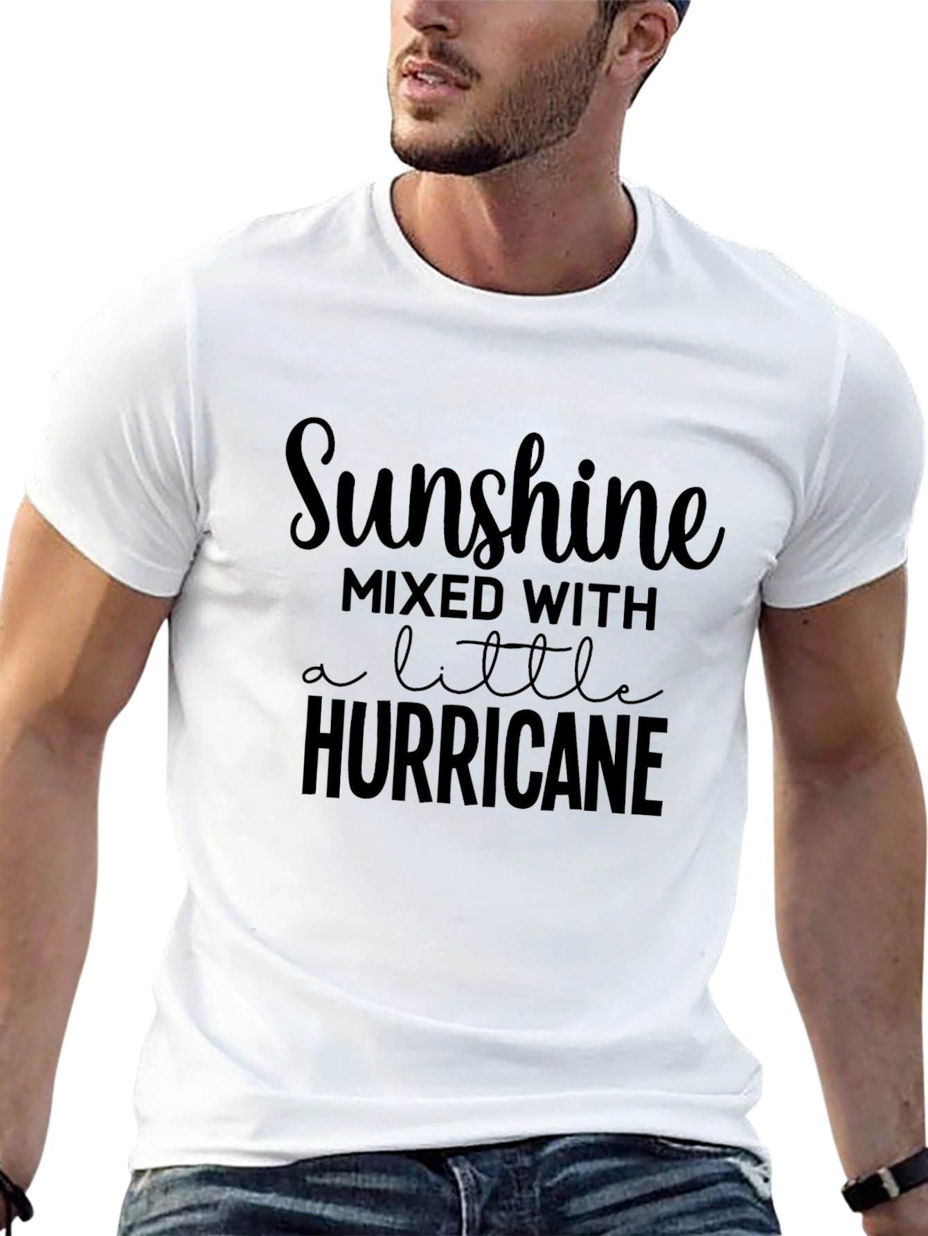 Sunshine Hurricane Graphic Tee - Casual Unisex T-Shirt