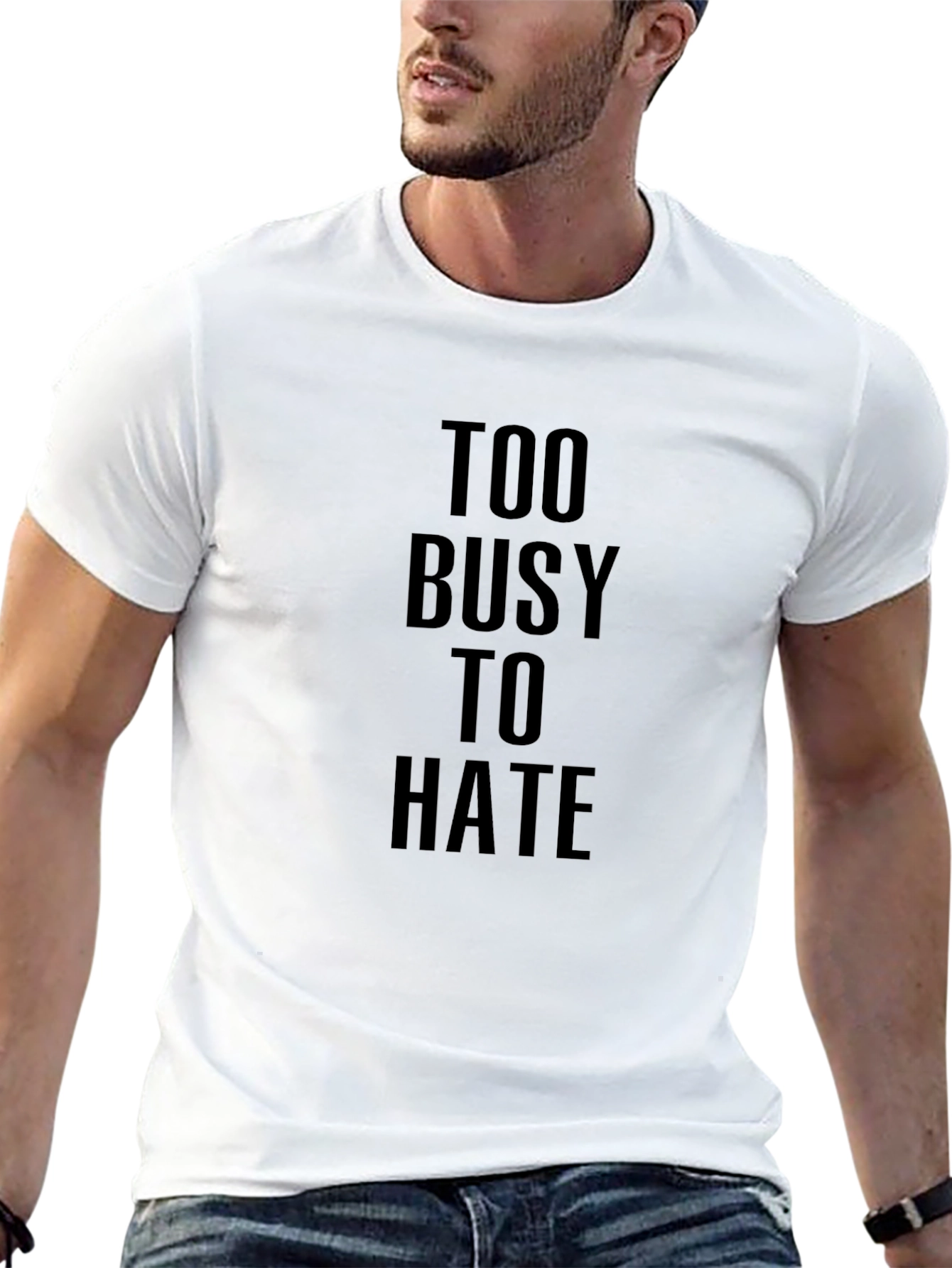 Too Busy To Hate Black Graphic Tee