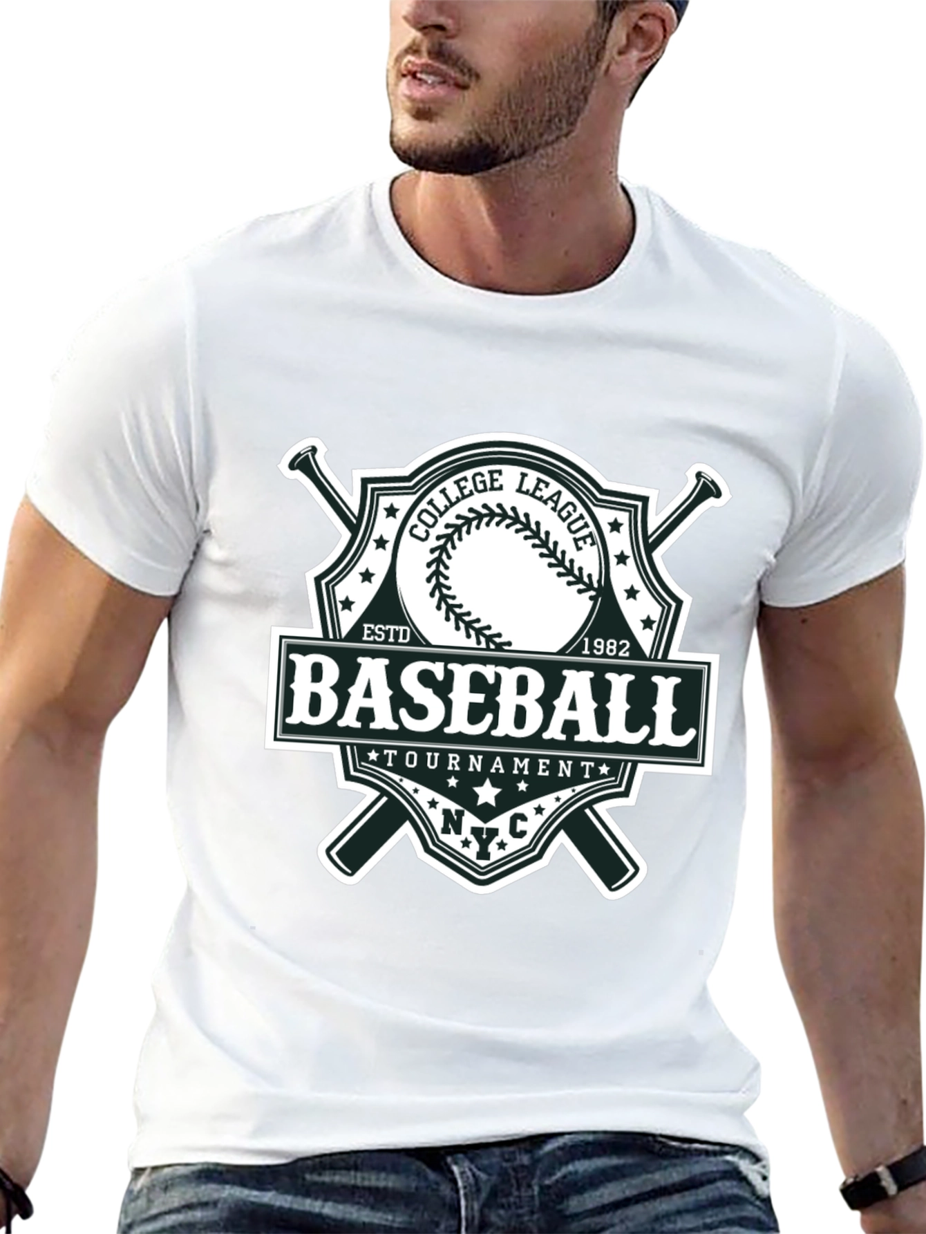 Baseball League Tournament Black T-Shirt