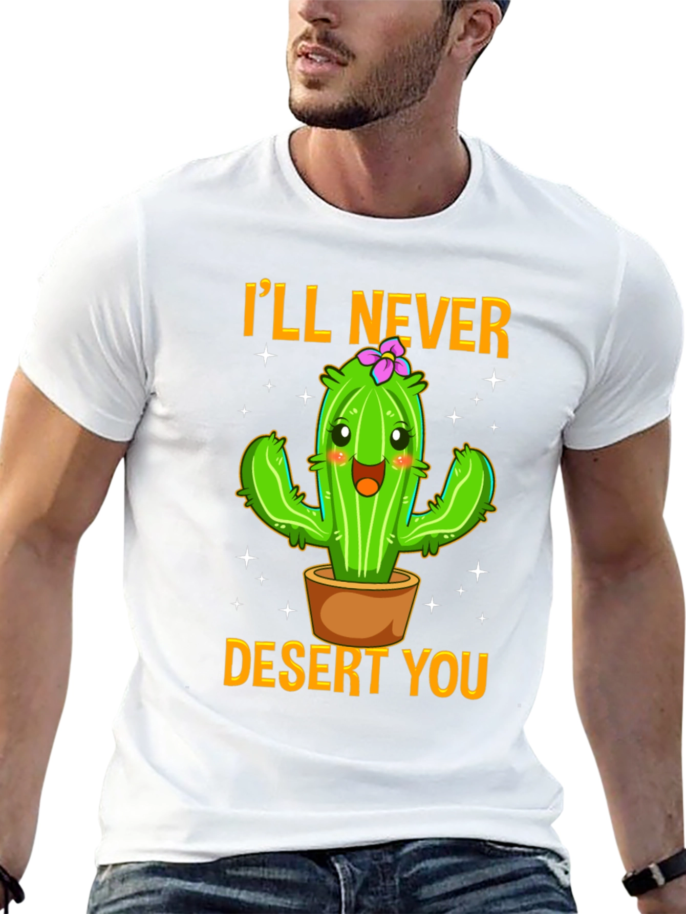 Ill Never Desert You Cactus Graphic Tee