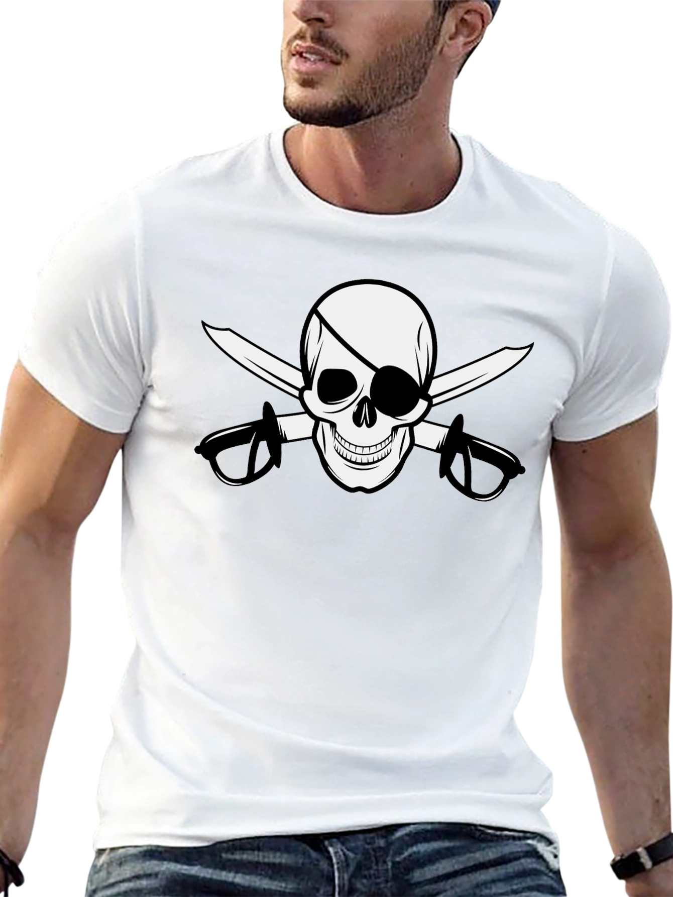 Pirate Skull & Swords Graphic T-Shirt