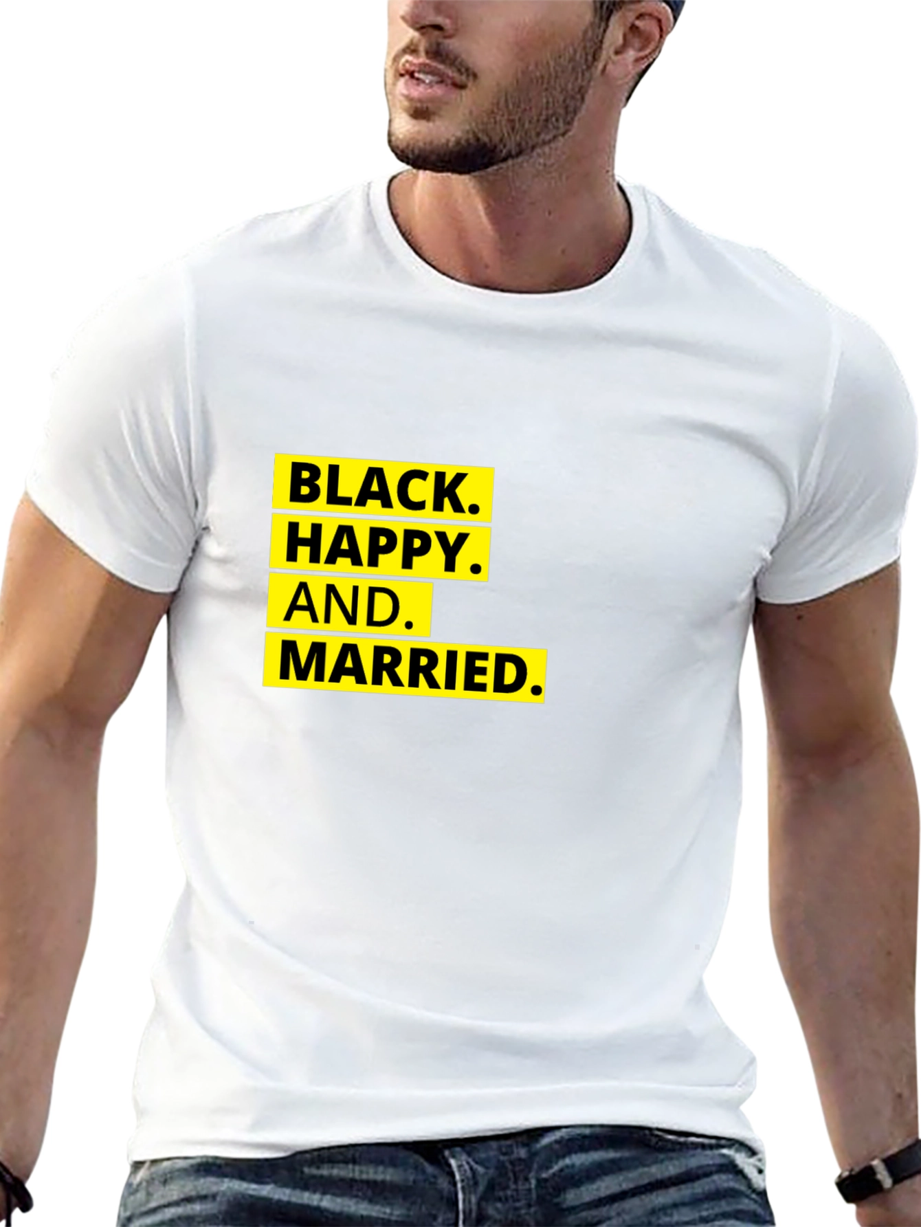 Black Happy and Married - Graphic T-Shirt
