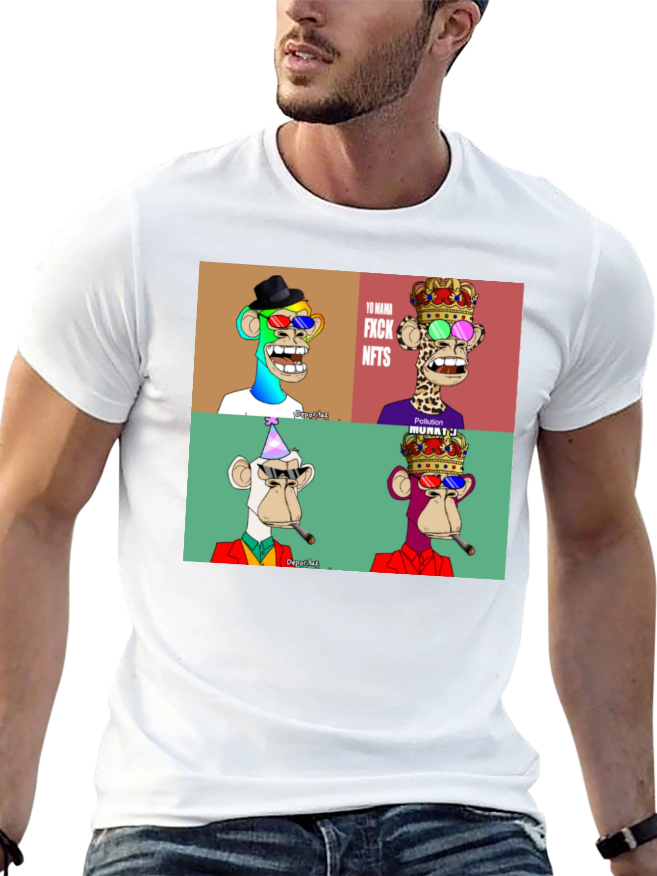 NFT Monkey T-Shirt - Bored Ape Design