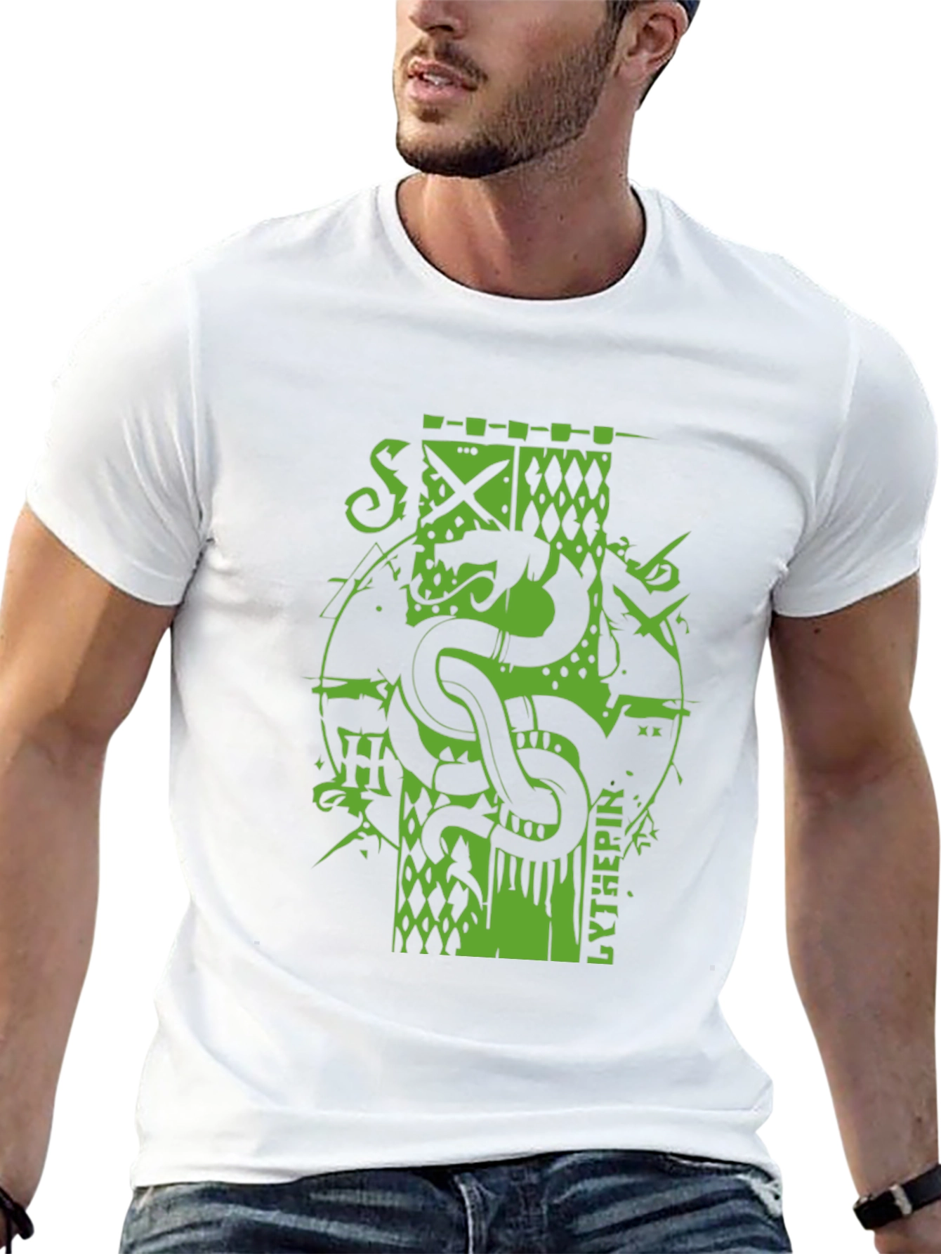 Serpent Crest Tee - Black Graphic T-Shirt