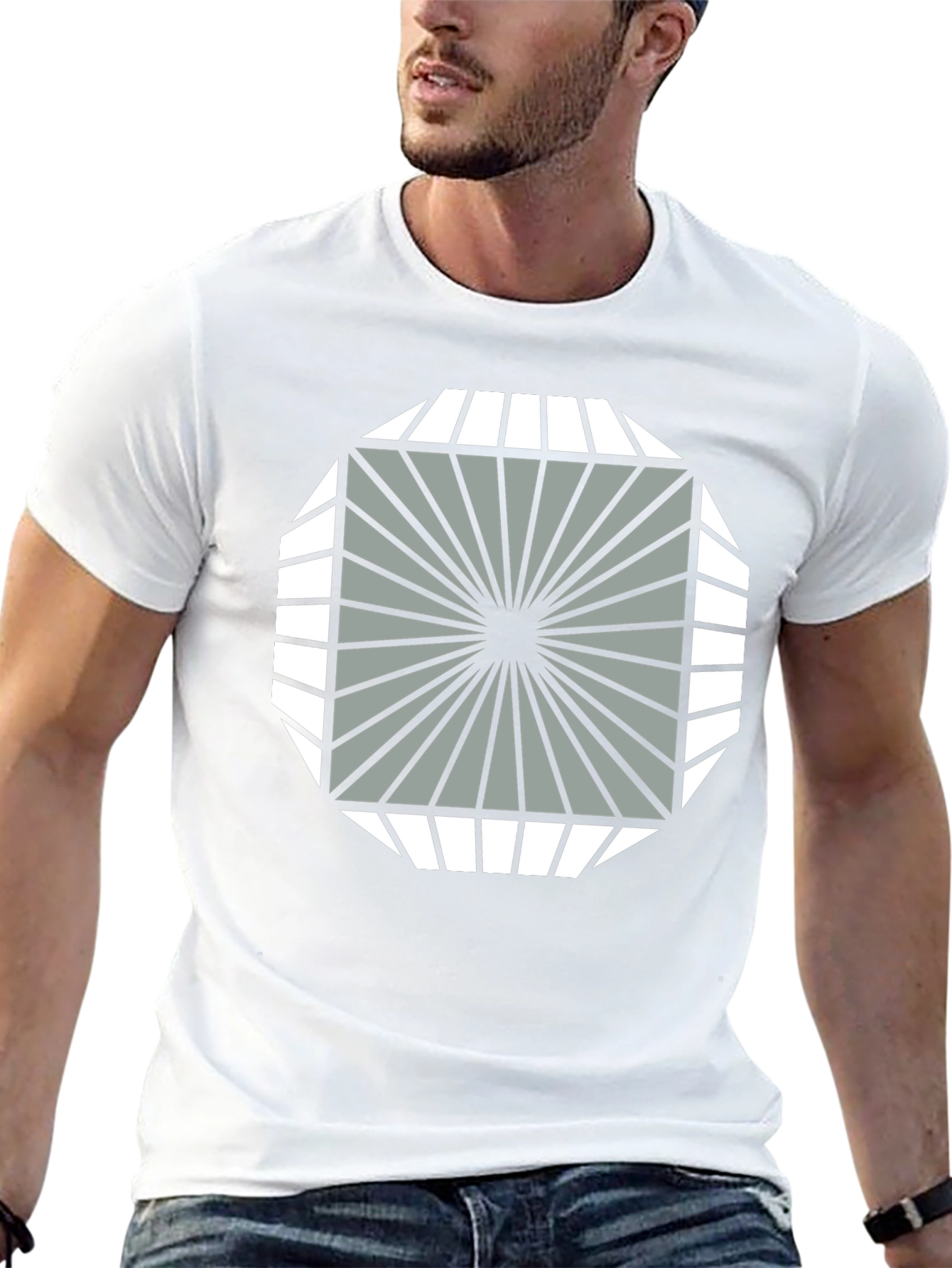 Geometric Graphic Tee - Stylish Modern Design