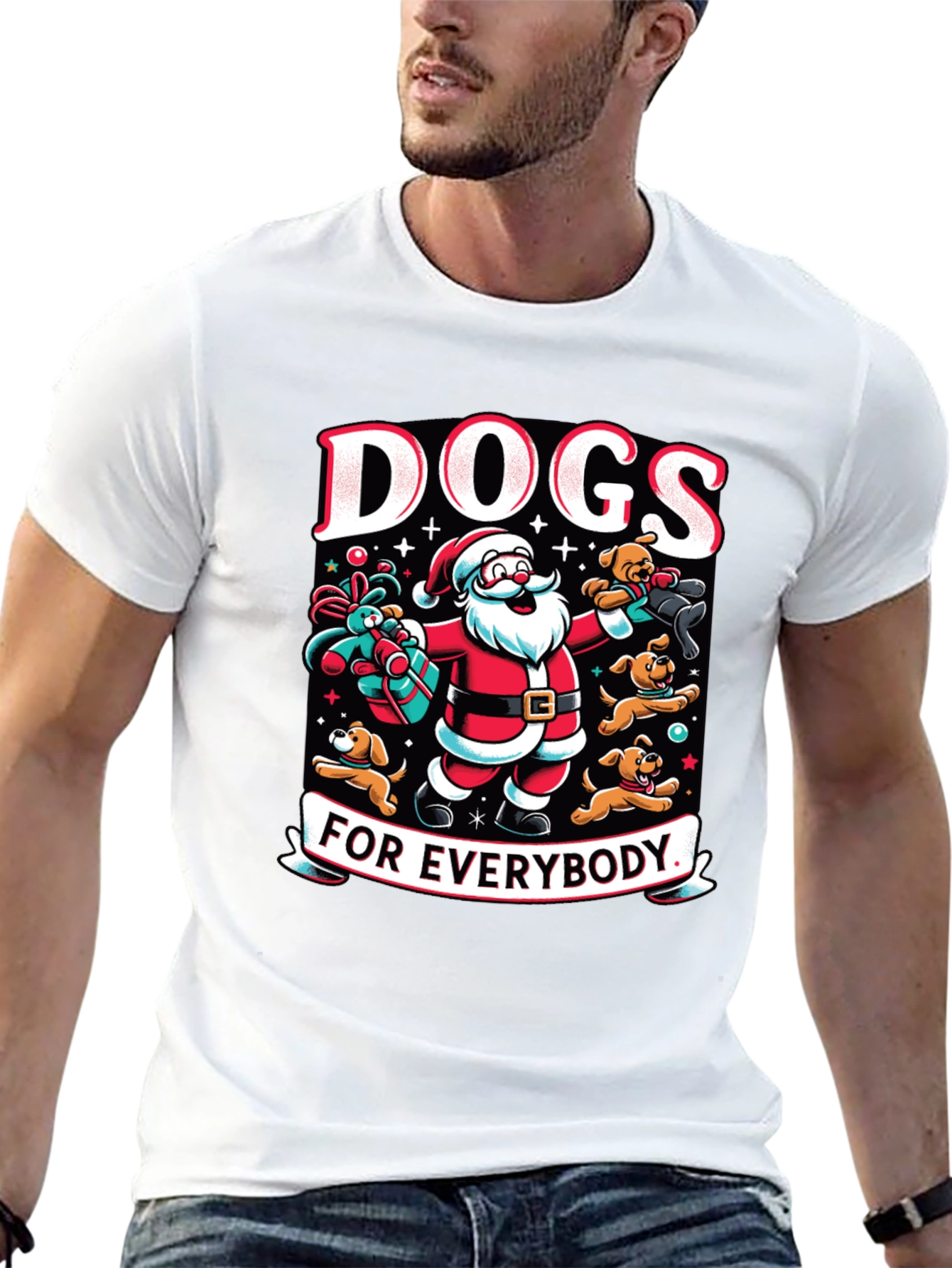 Dogs for Everybody Santa T-Shirt
