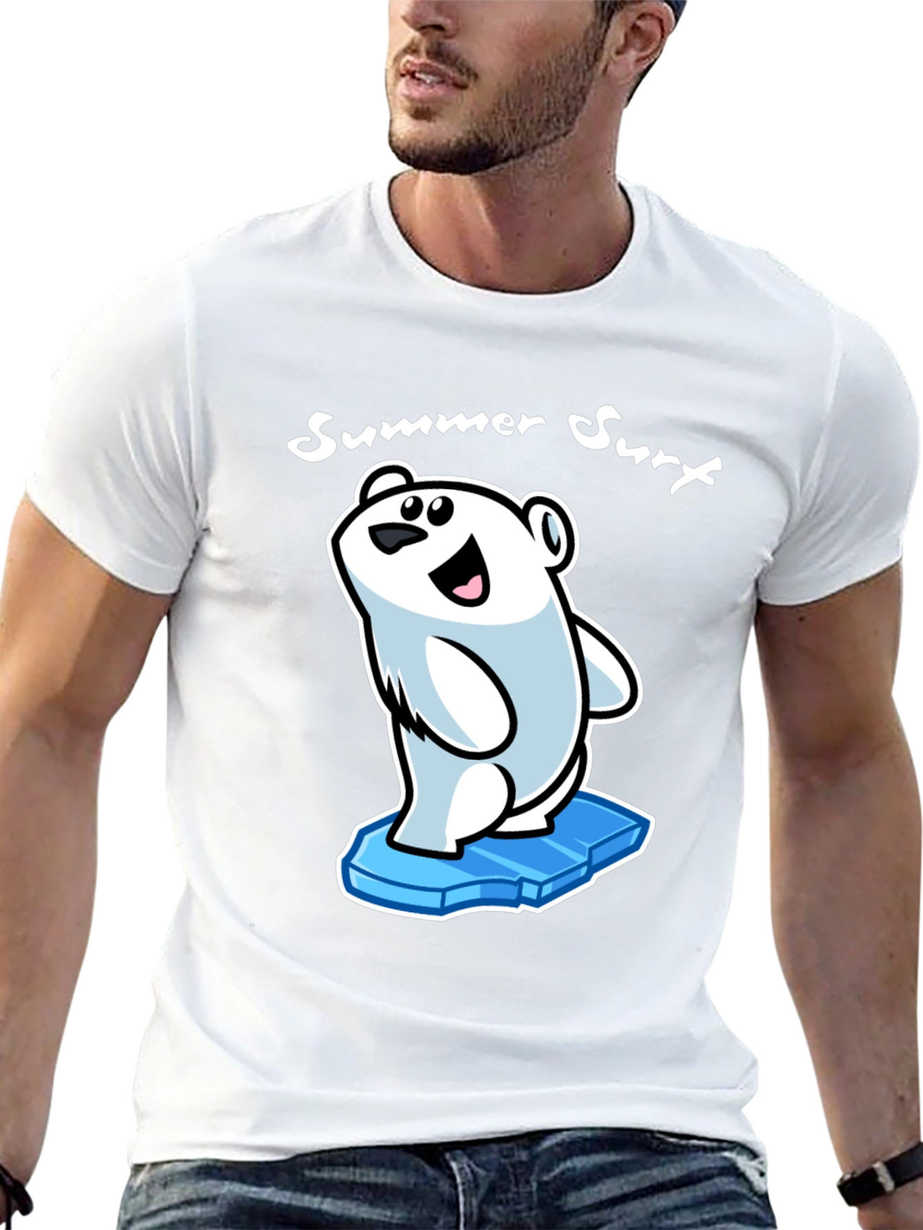 Summer Surf T-Shirt: Polar Bear on Ice