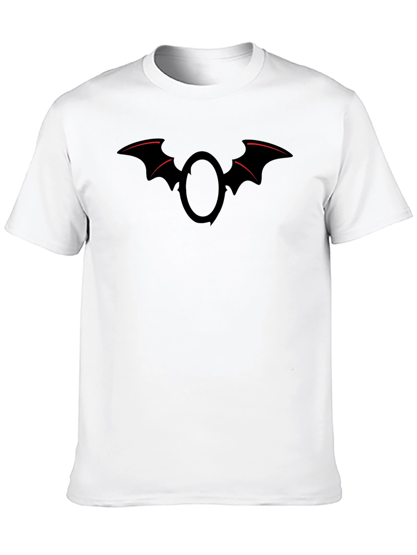 Bat Wing Emblem Graphic Tee - Black