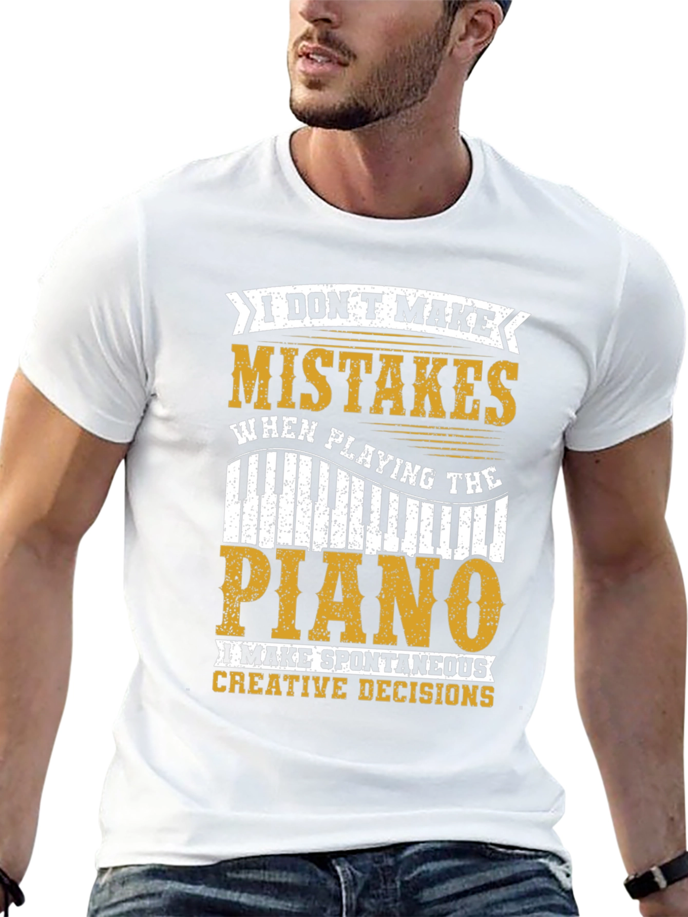 Funny Piano Player T-Shirt - I Dont Make Mistakes!
