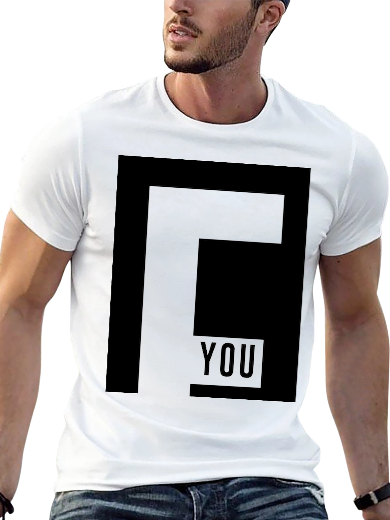 Modern F You Graphic Print Black T-Shirt