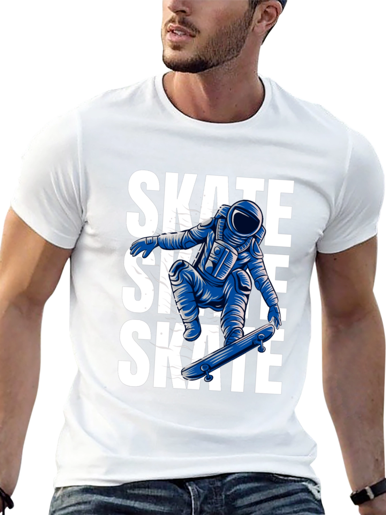 Skate Astronaut Black T-Shirt