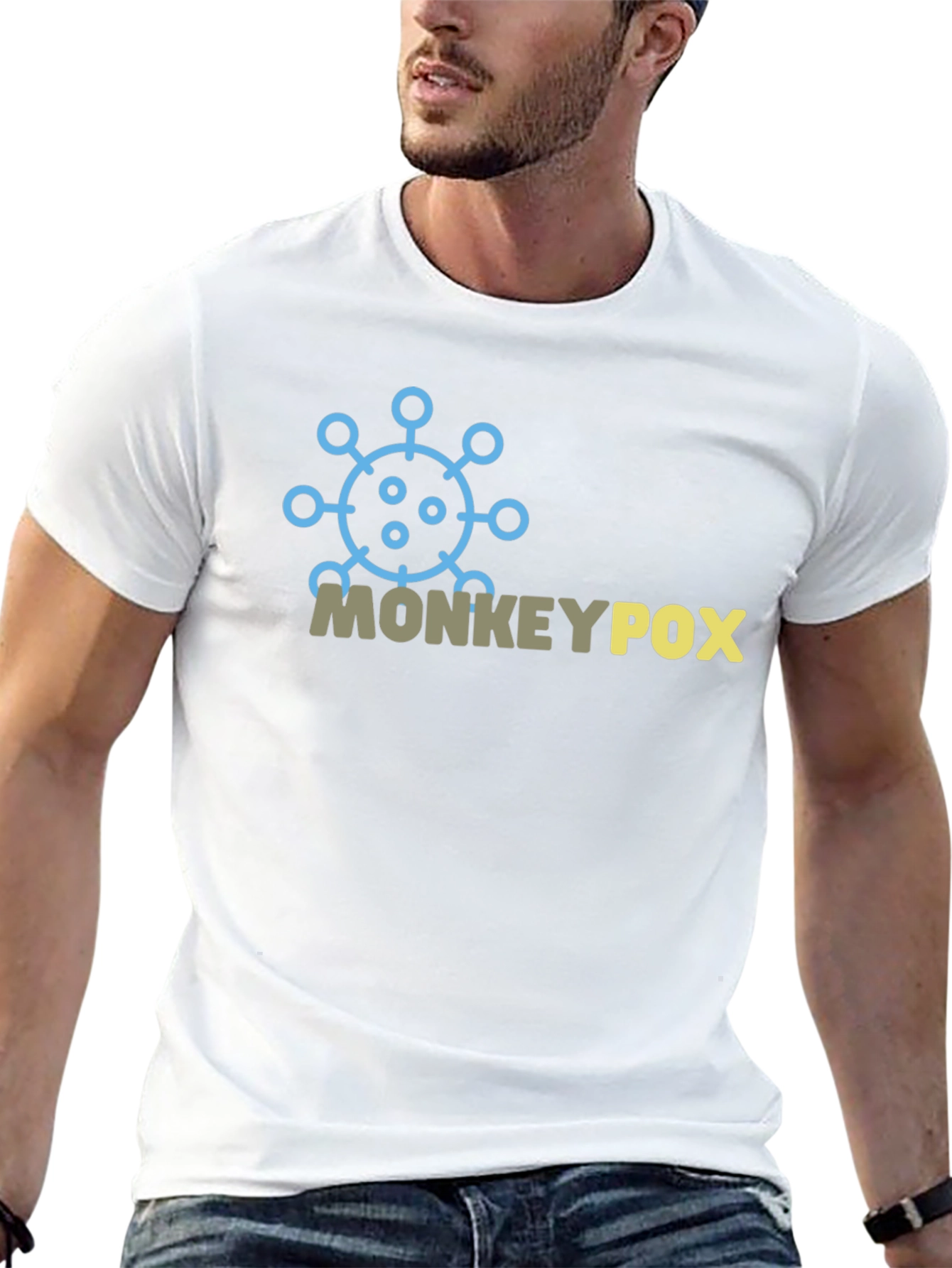 Monkeypox Awareness Graphic Tee - Black Cotton