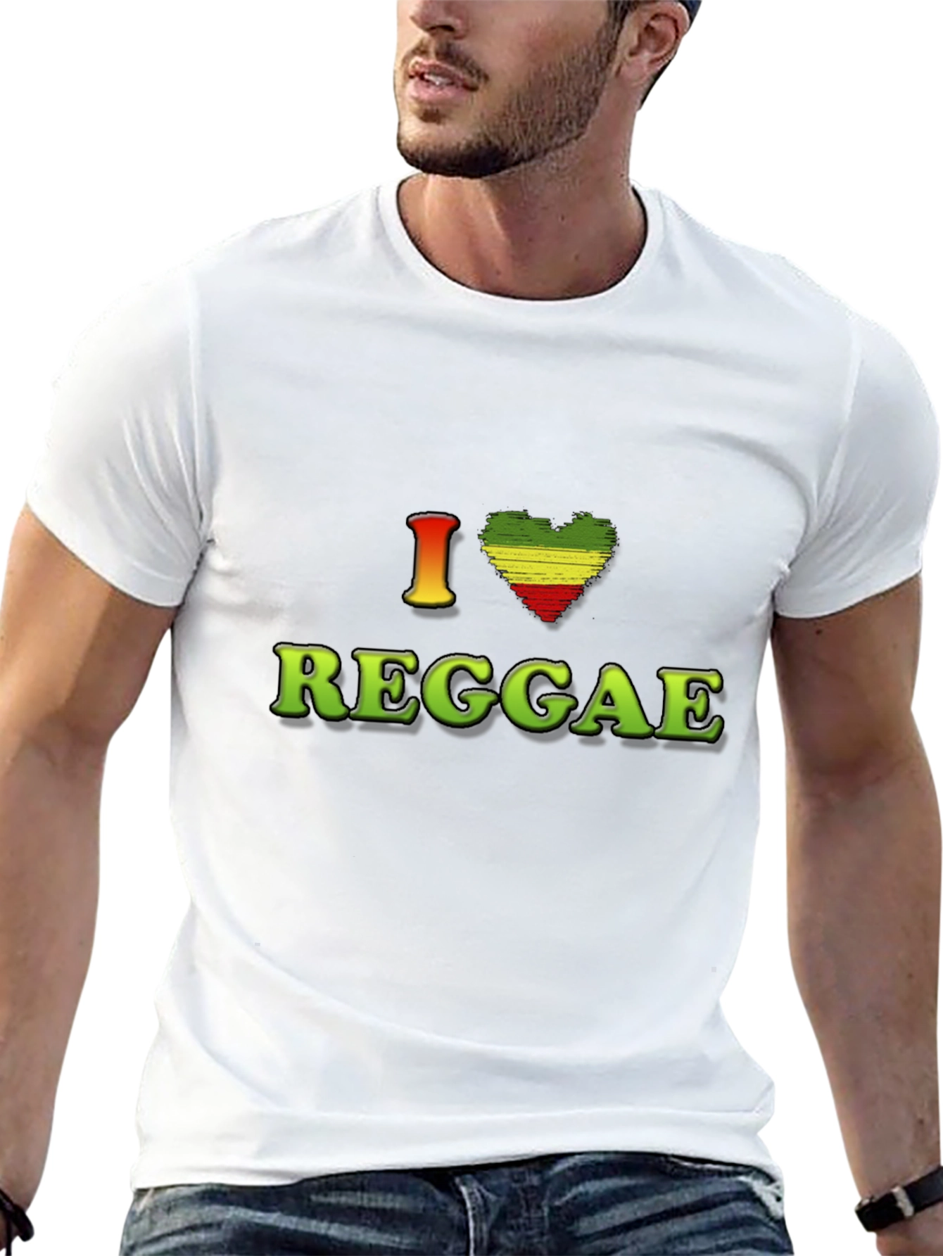 I Love Reggae Graphic Tee - Black
