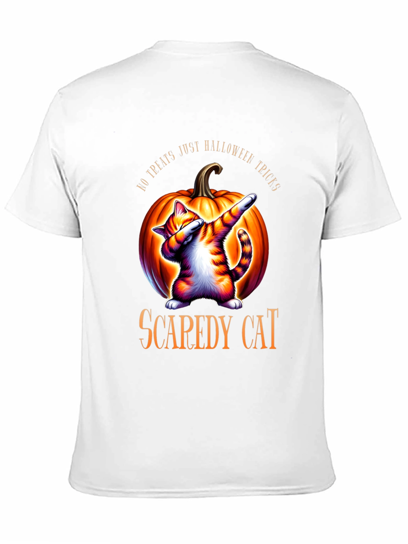 Halloween Scaredy Cat Dabbing T-Shirt