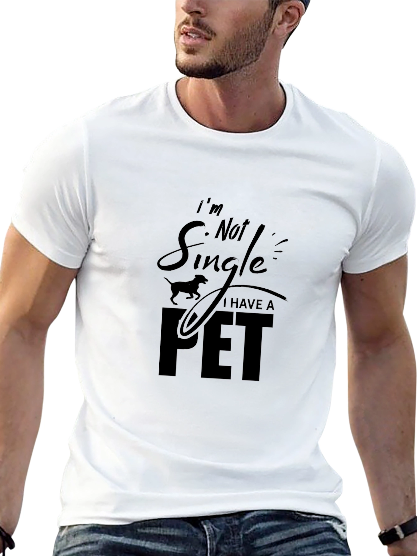Im Not Single I Have A Pet Black T-Shirt