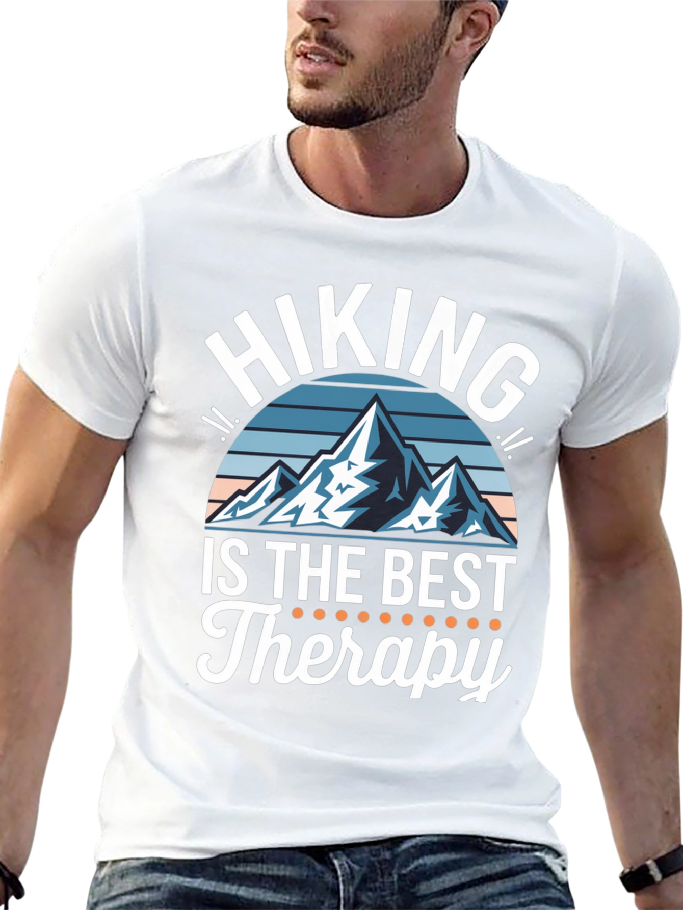 Hiking Therapy Graphic Tee - Mountain Lover Shirt
