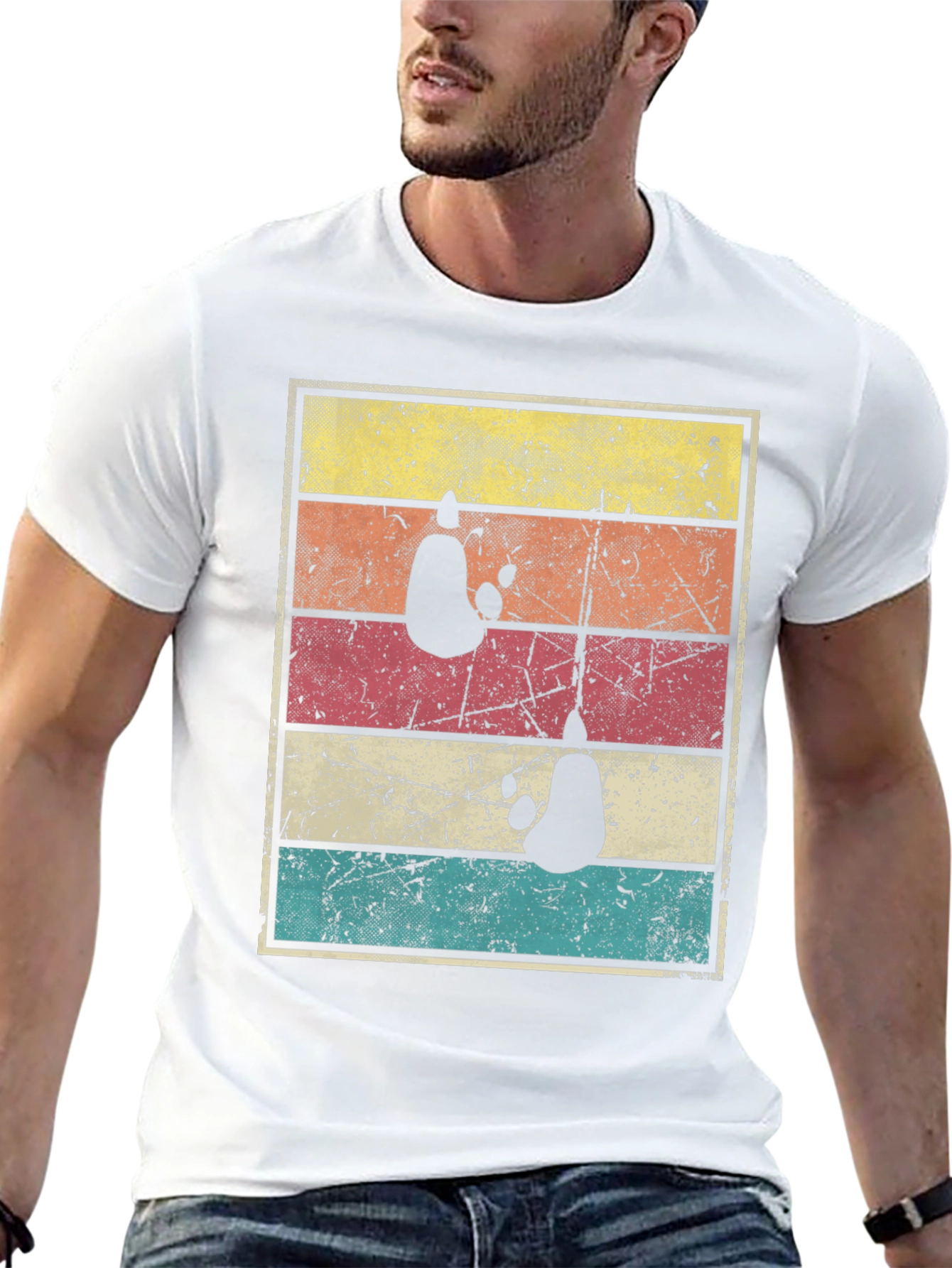 Retro Panda Silhouette T-Shirt