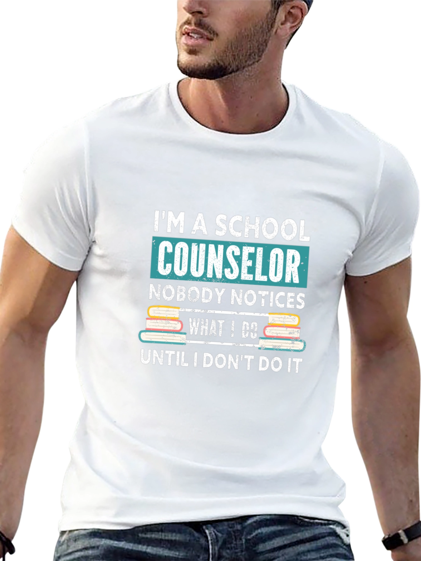 School Counselor Graphic T-Shirt - Black