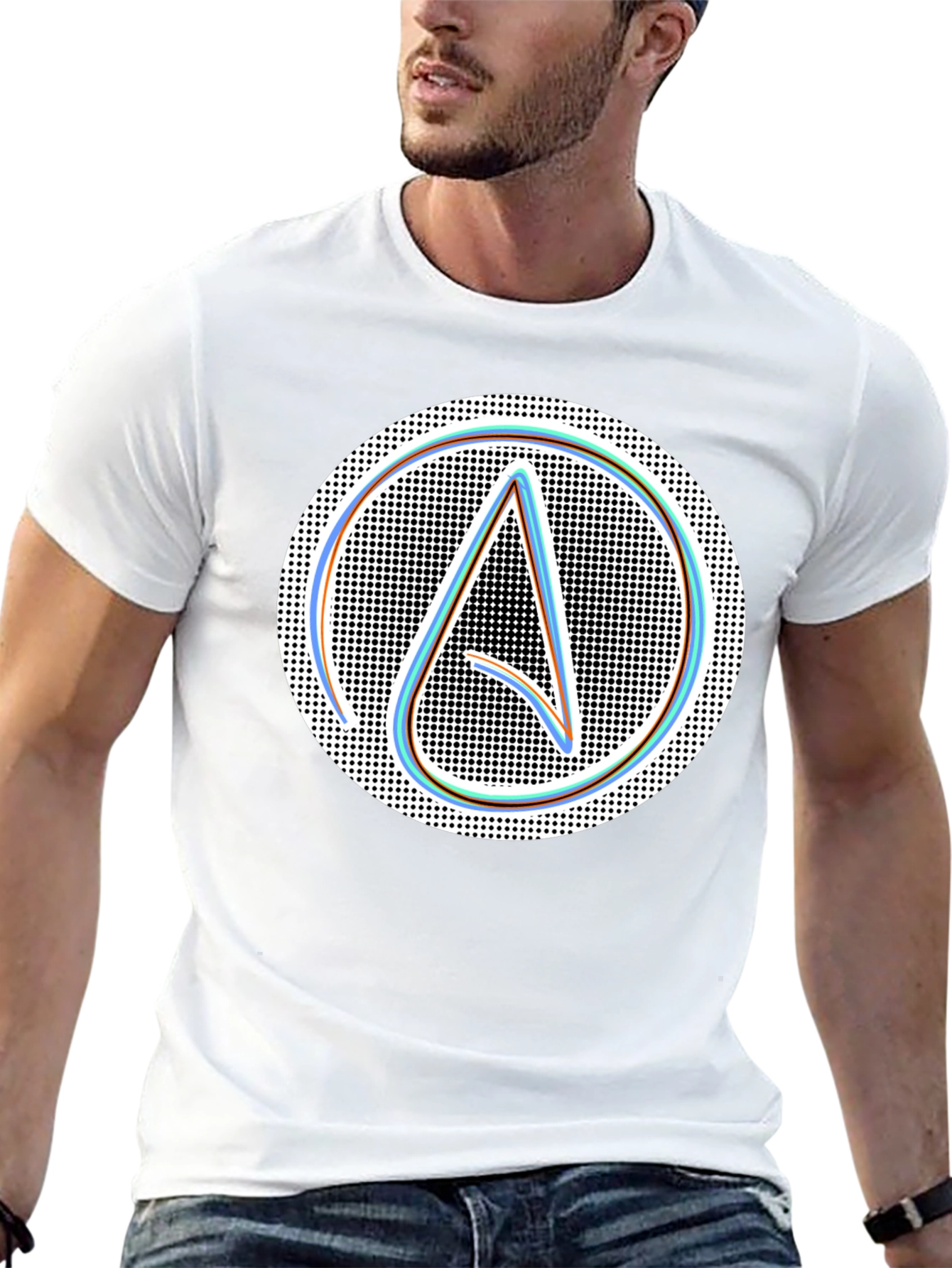 Atheist Symbol T-Shirt: Modern Black Graphic Tee