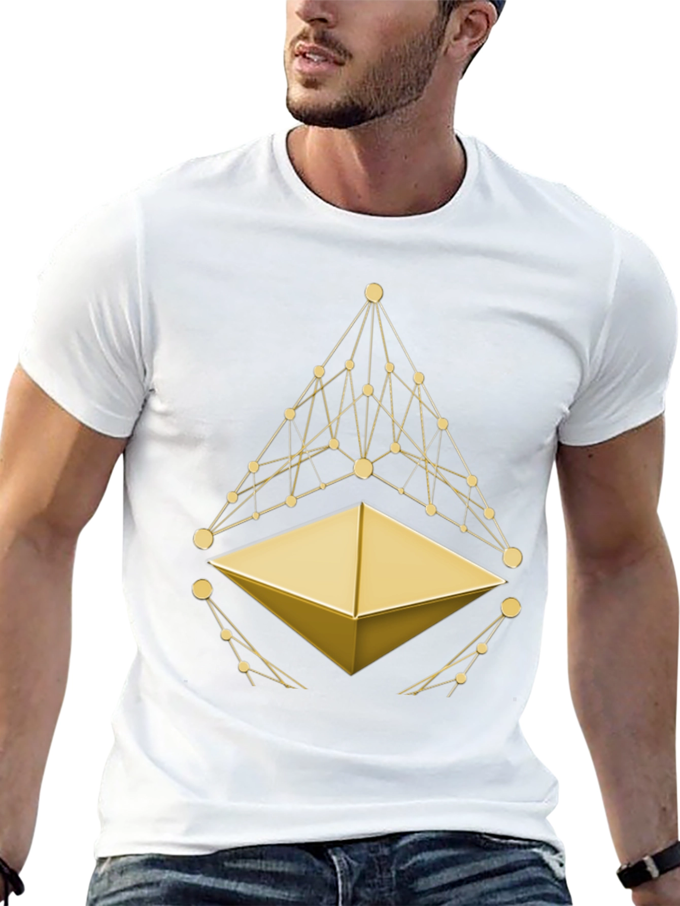 Ethereum Crypto T-Shirt - Golden Symbol