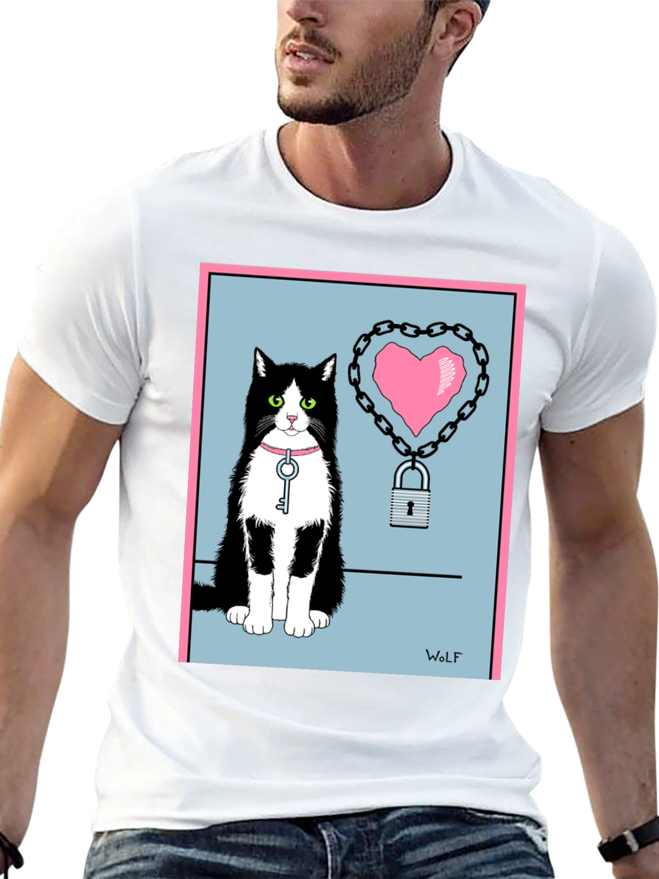Cat Heart Lock T-Shirt